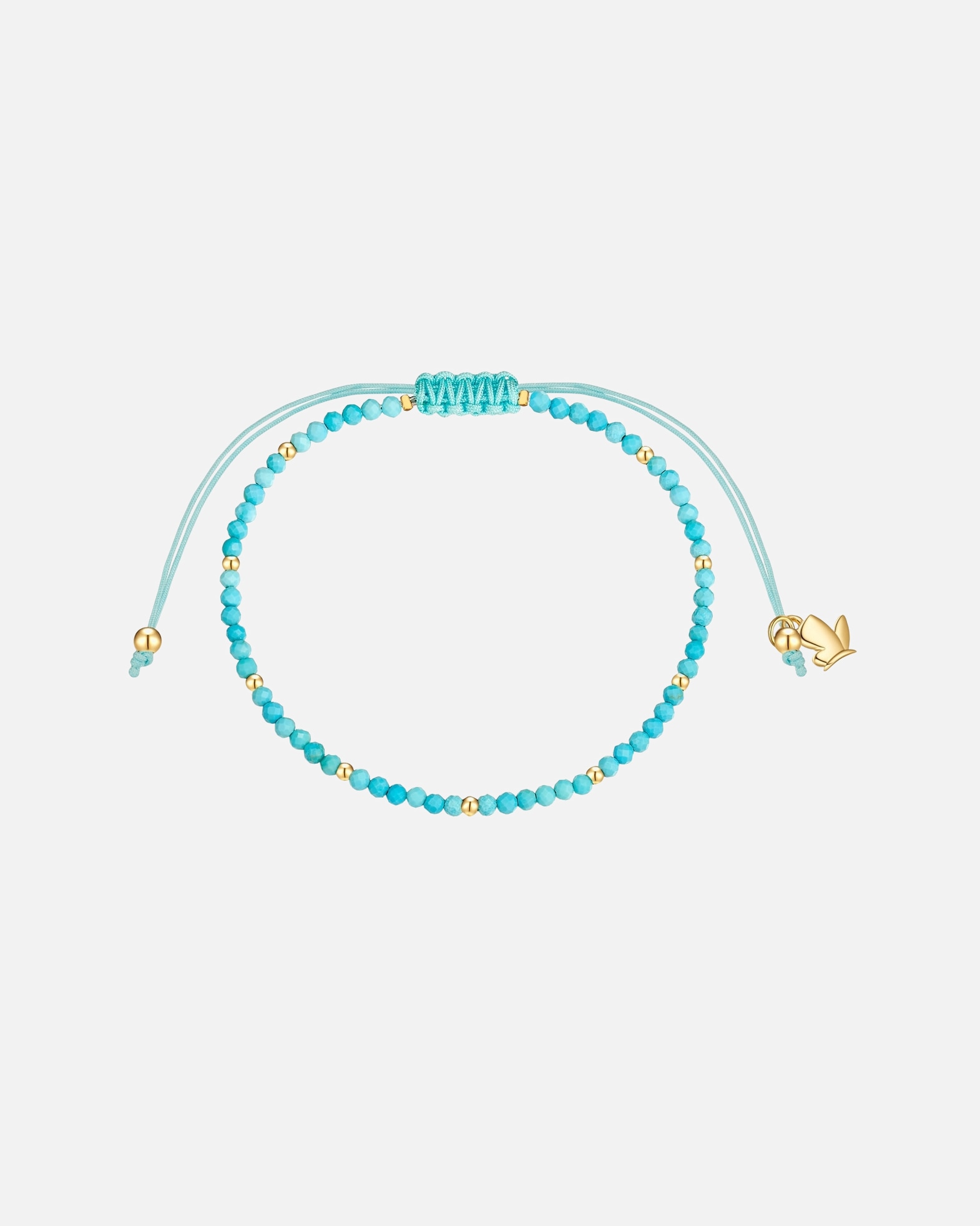 Bracelet pour Femme Glanzstücke München Bracelet en acier inoxydable en doré avec turquoise (rek.) Réglable 15,0 - 22,0 cm
