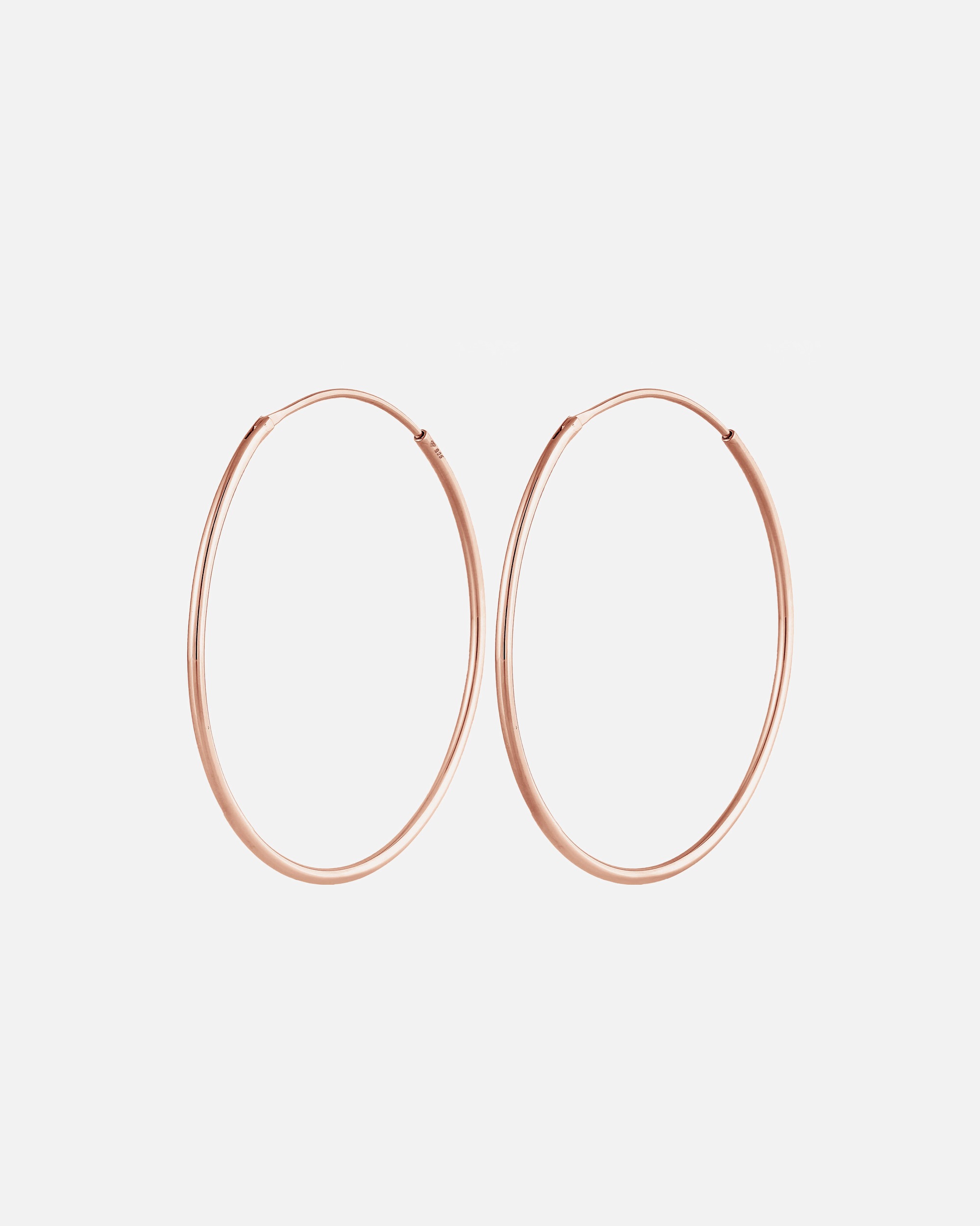 Boucles d'oreilles pour Femme Créoles Basique Classique Argent 925 rosefarben