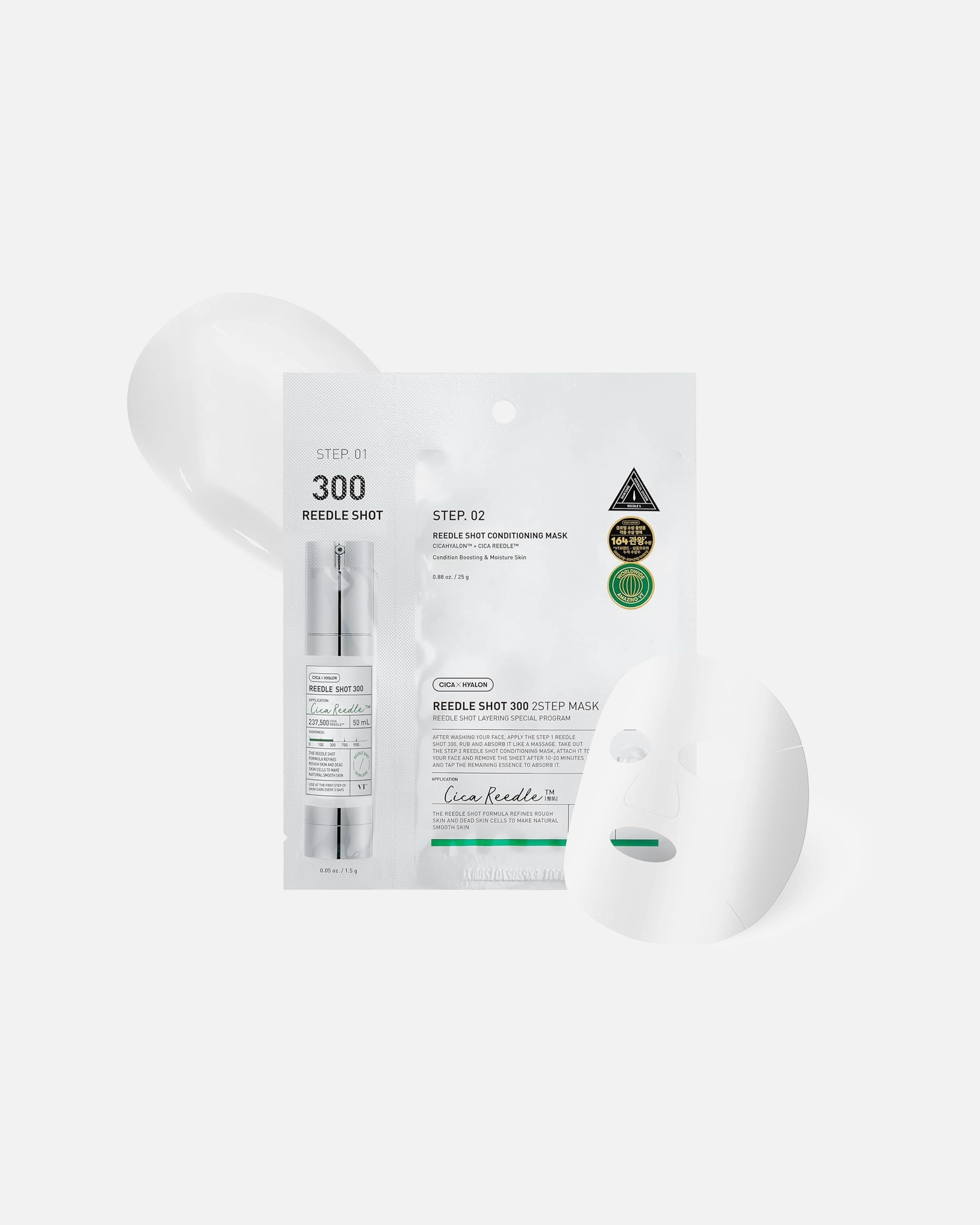 Soin du visage hydratant pour Unisexe VT Cosmetics Default Brand Line Reedle Shot 300 2-Step Mask Reedle Shot 300 2-Step Mask