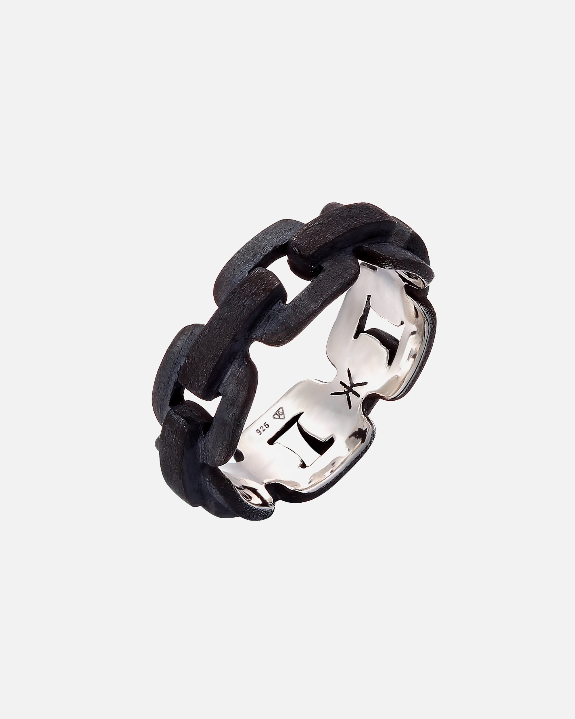 Bague pour Homme KUZZOI Hommes Ancre Anneau chaîne tendance Argent 925 54