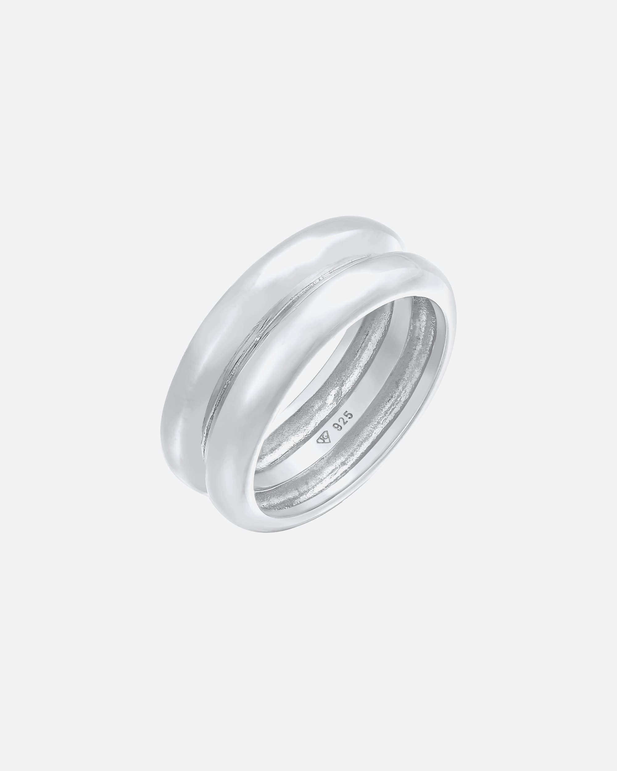 Bague pour Femme Elli PREMIUM Bandring Double Unisex 925 Ring 64