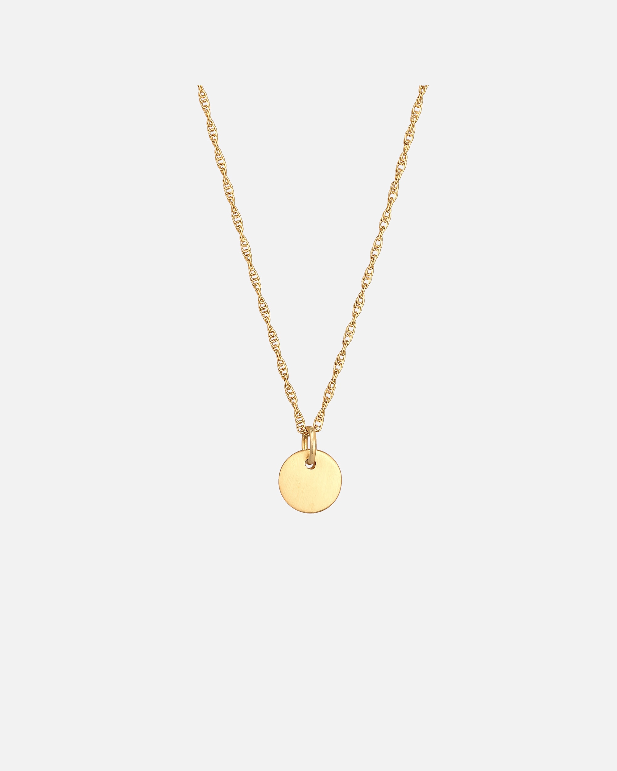 Collier pour Femme Elli Plättchen Rund Gedrehte Kette 925 Silber goldfarben