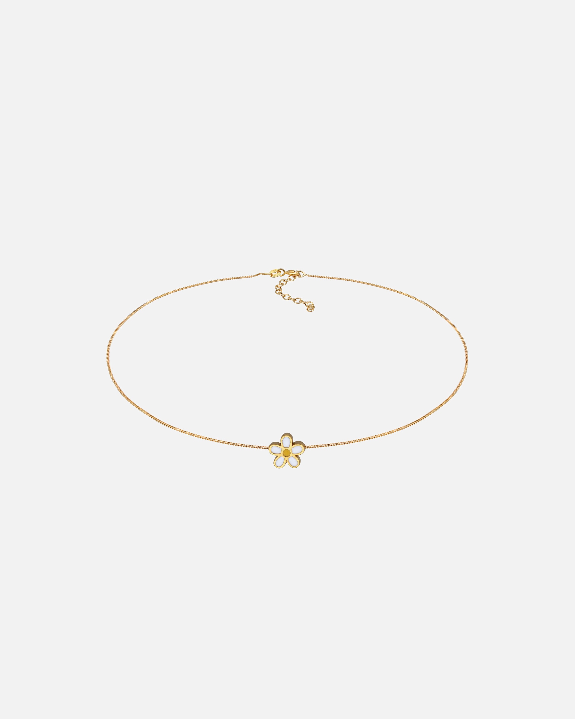 Collier pour Femme Elli Collier Choker Fleur 925 Sterling Silver Gold-plated 38