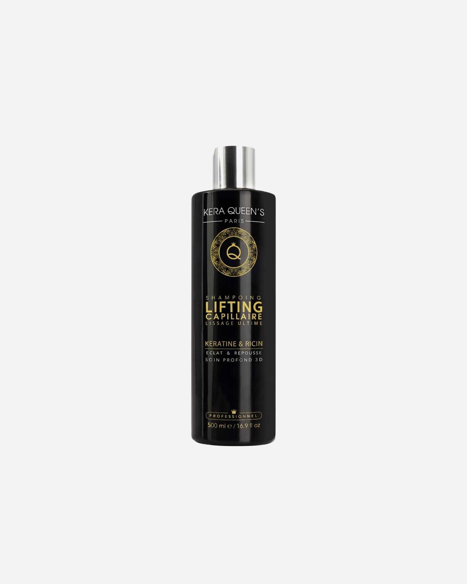 Shampooing pour Unisexe Kera Queen's Default Brand Line Shampoing Lifting Capillaire Soin Profond 3D Kératine & Ricin Shampoing Lifting Kératine & Ricin - 500 ml