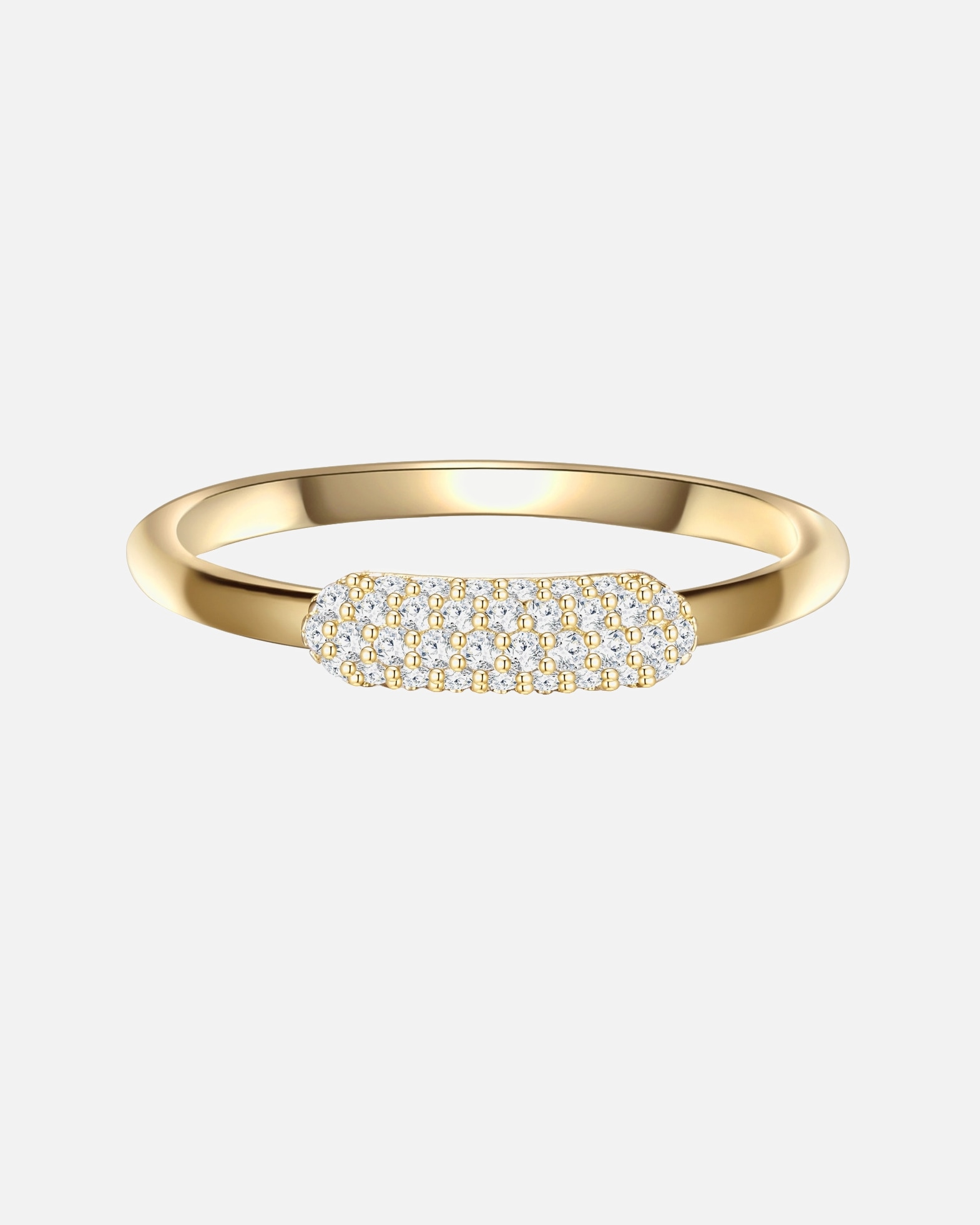 Bague pour Femme Glanzstücke München Bague en argent Argent sterling Oxyde de zirconium (CZ) en Or jaune 54