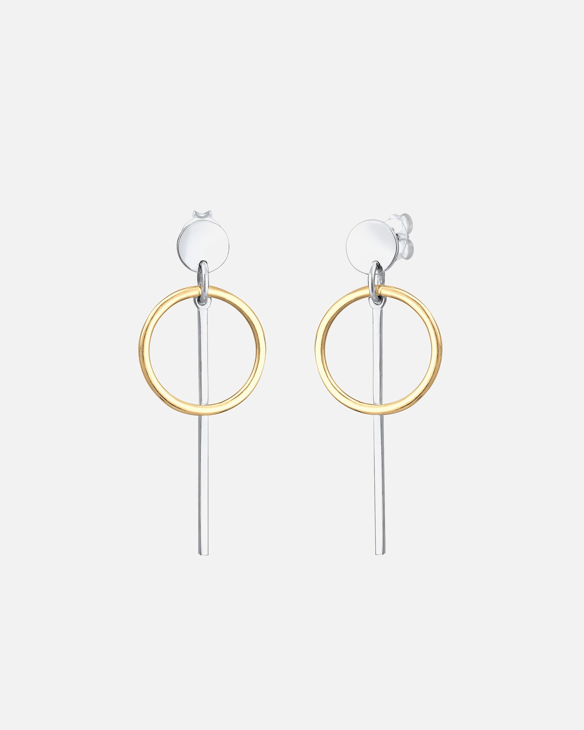 Boucles d'oreilles pour Femme Elli Pendentif Géo cercle Basic Minimal Cool Argent 925 coloré