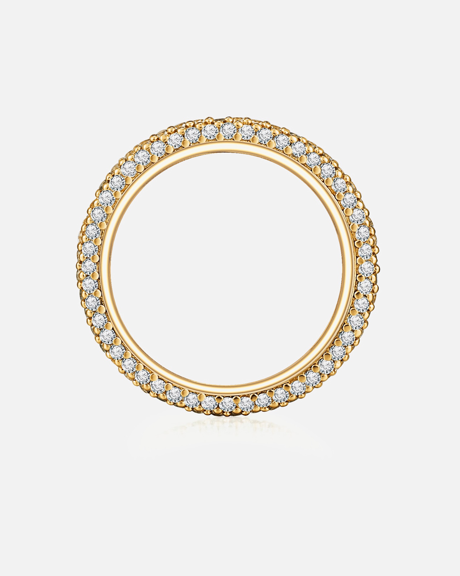 Bague pour Femme Lulu & Jane Bague tendance Laiton Oxyde de zirconium (CZ) en Or jaune 56