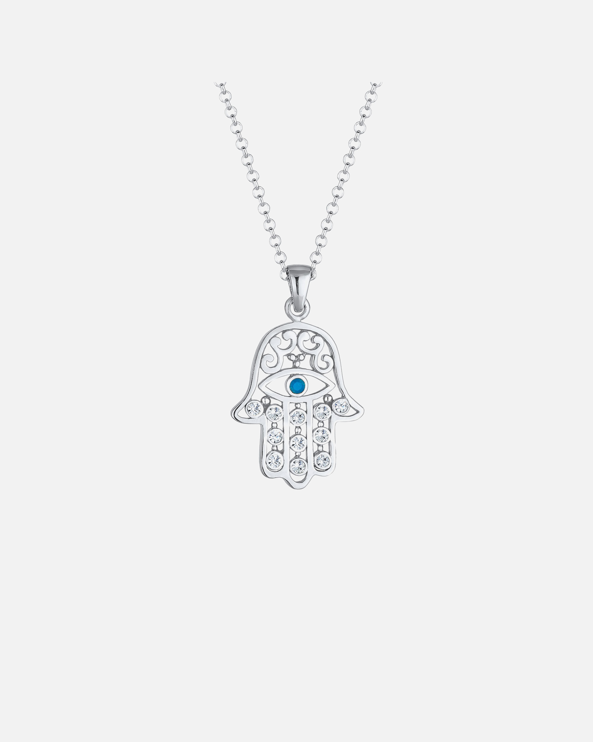 Collier pour Femme Elli Femmes Hamsa Evil Eye avec cristaux en argent sterling 925 plaqué or silberfarben