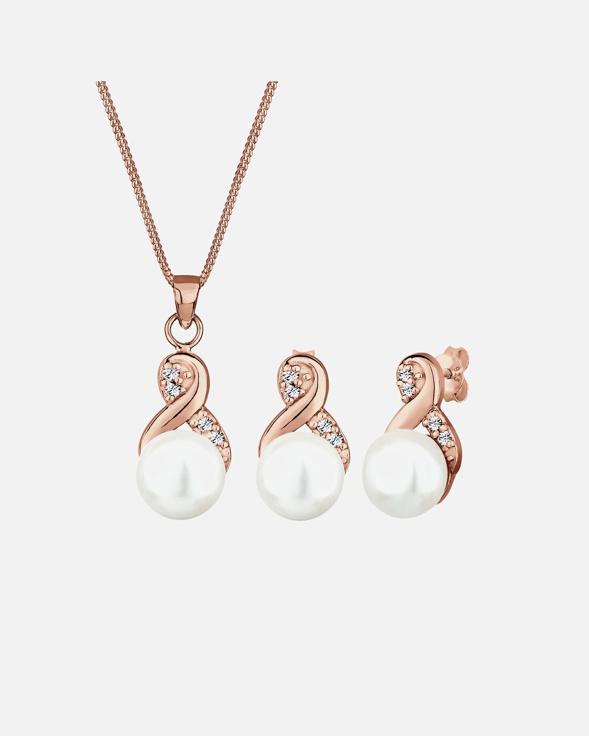 Bijoux pour Femme Elli Perles d'infini Cristaux Argent 925 rosefarben