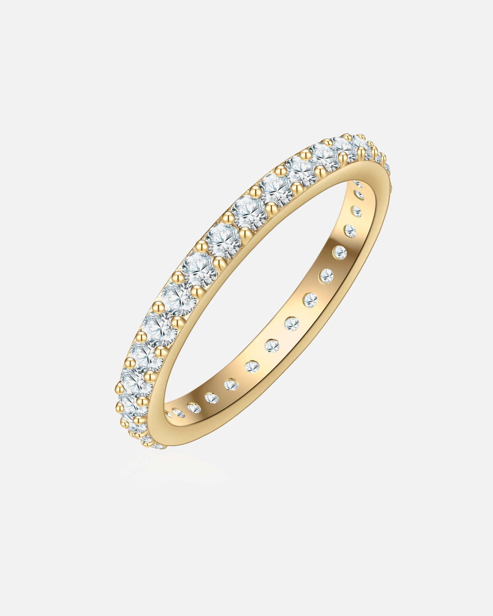 Bague pour Femme Glanzstücke München Bague en Argent Sterling en or jaune 52