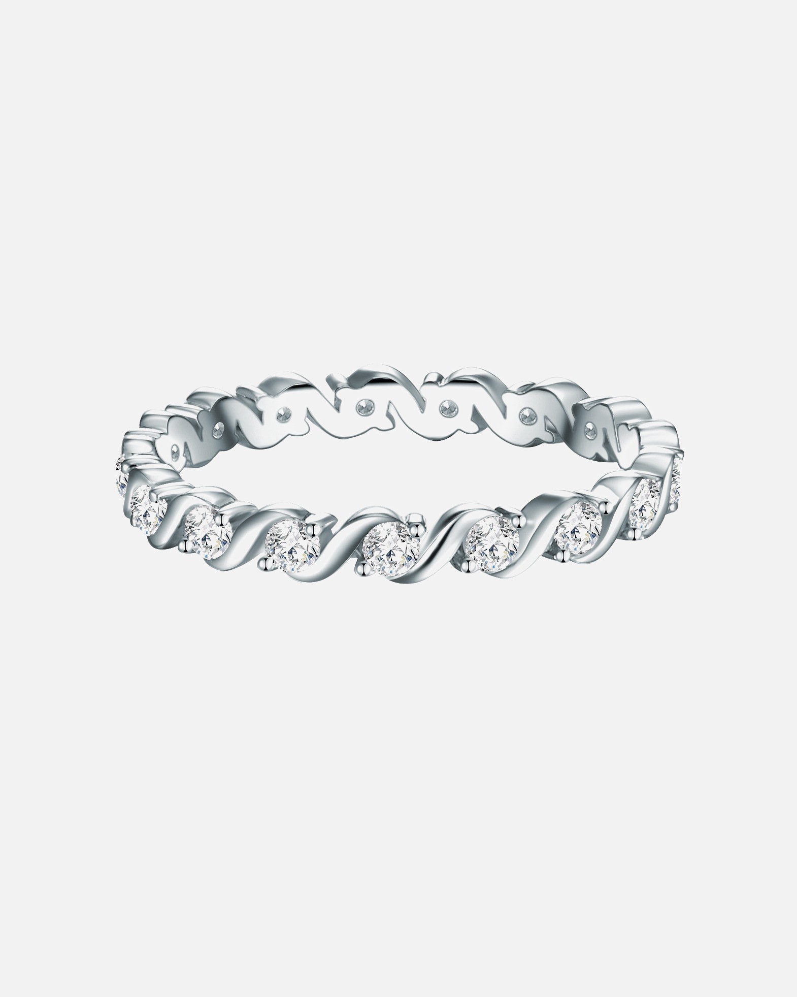 Bague pour Femme Trilani Bague en argent Argent sterling Oxyde de zirconium (CZ) en Argent 54