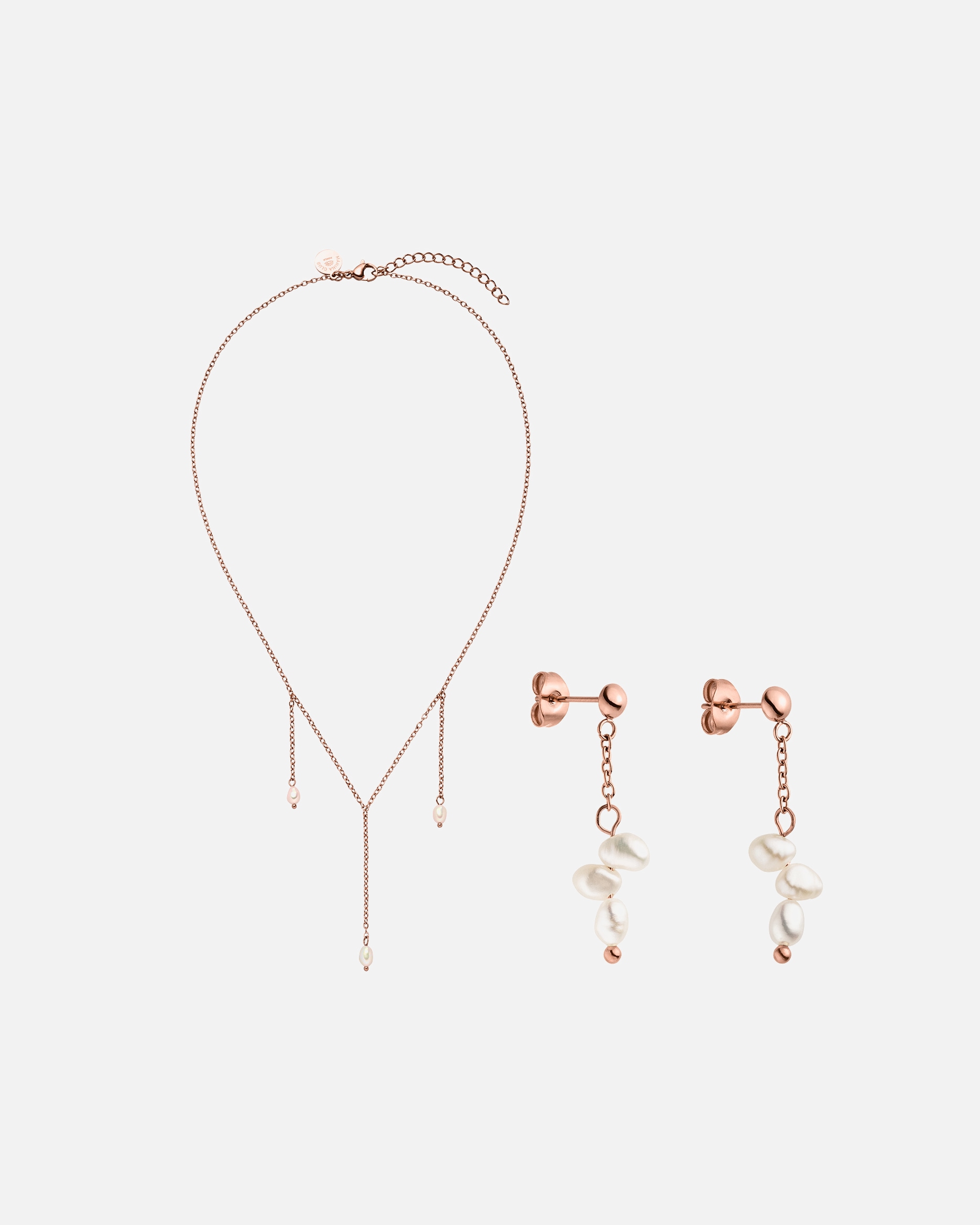 Parure de bijoux pour Unisexe Purelei Purely Ensemble de bijoux 100% acier inoxydable Or Rose