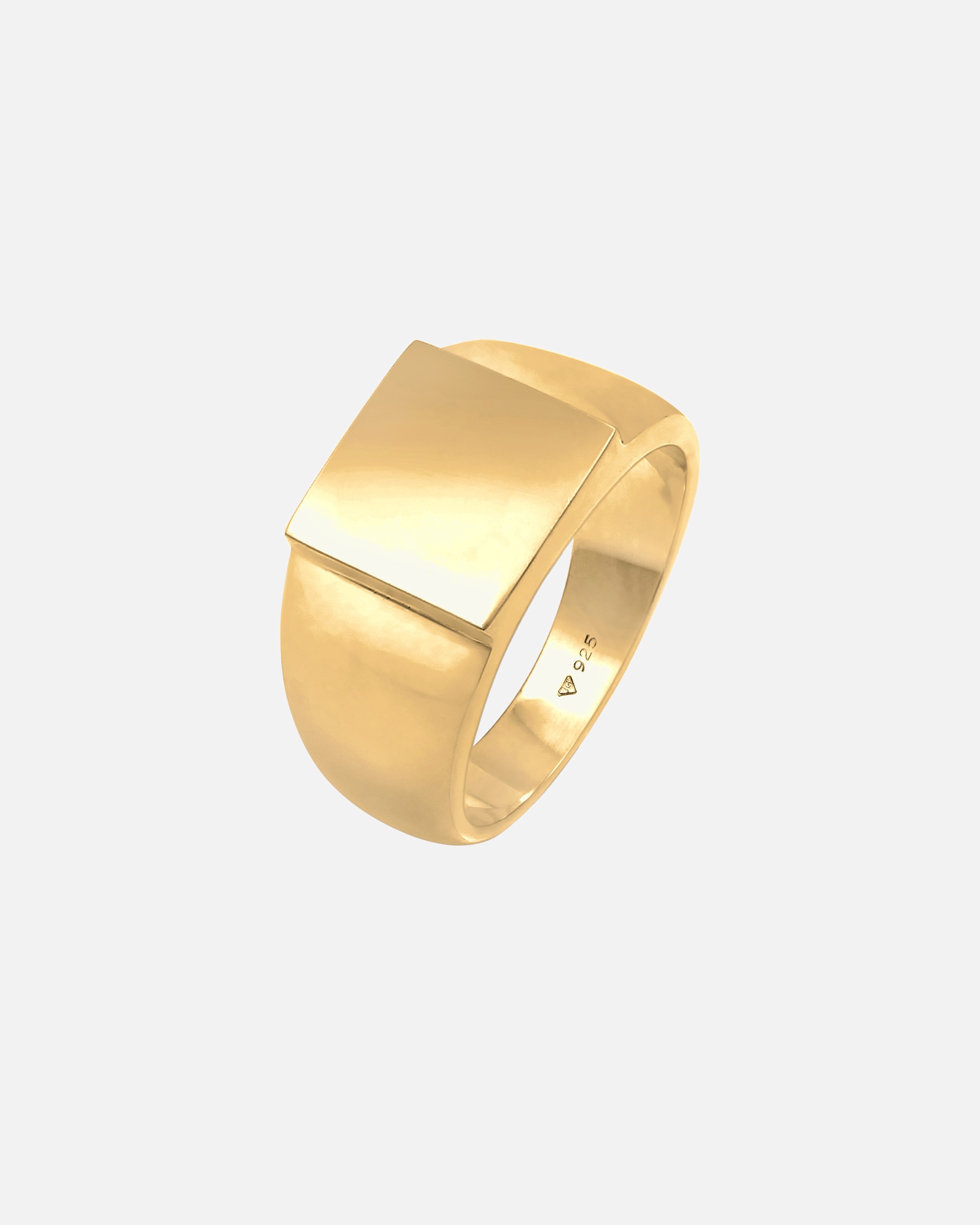Bague pour Homme KUZZOI Bague sceau Homme rectangle brillant Argent 925 62