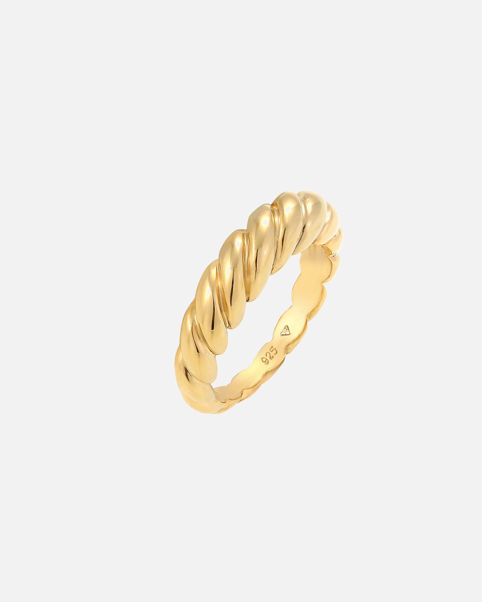 Bague pour Femme Elli Twisted Torsadé Anneau de Ruban 925 Argent 52