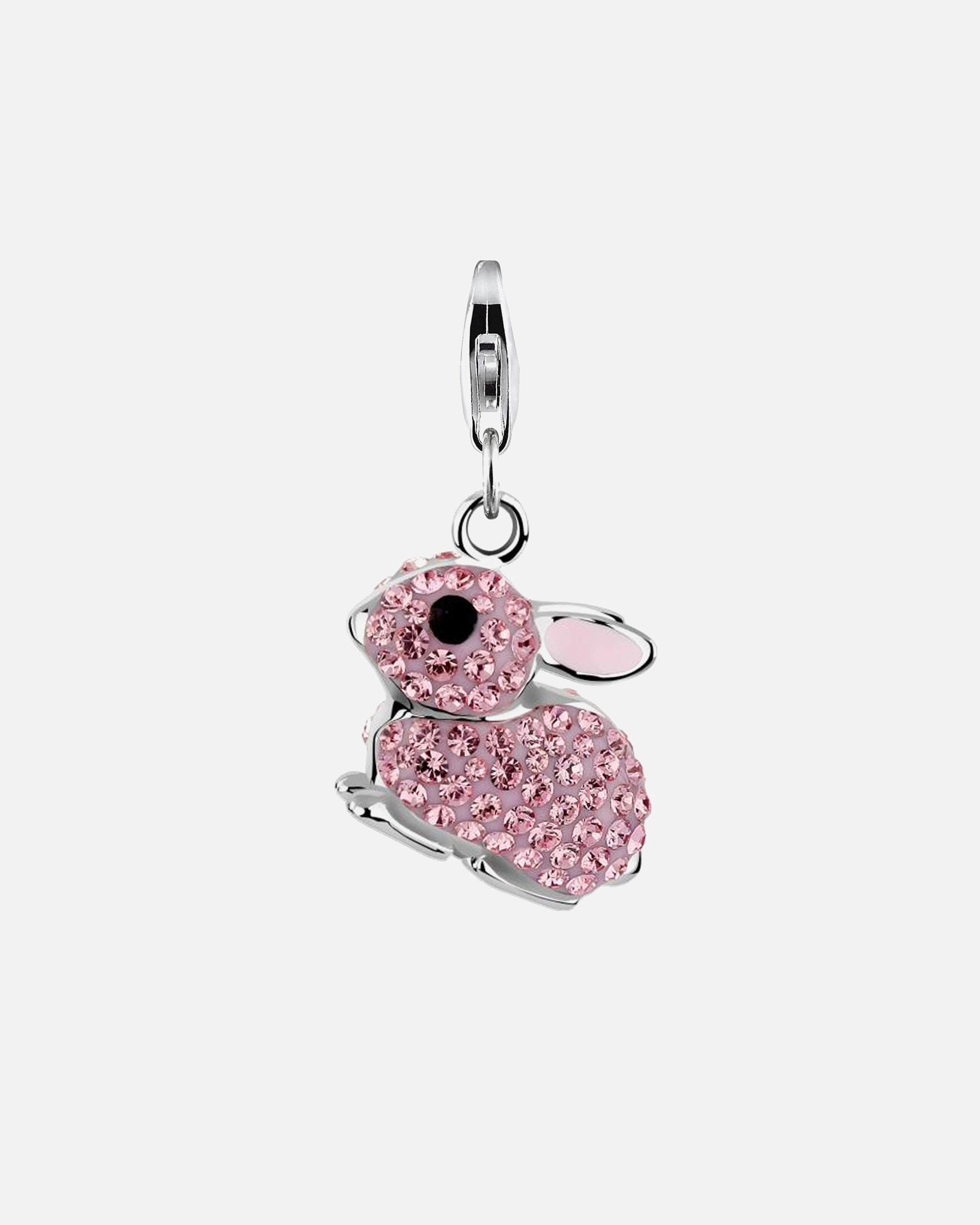 Pendentif pour Femme Nenalina Pendentif lapin Cristaux Argent 925 Rosé