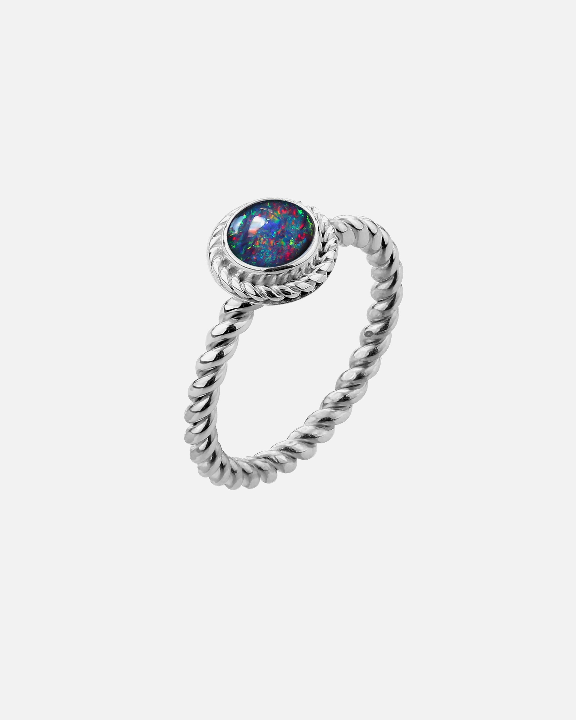 Bague pour Femme Nenalina Triplet opale pierre de naissance octobre boho 925 Argent 52