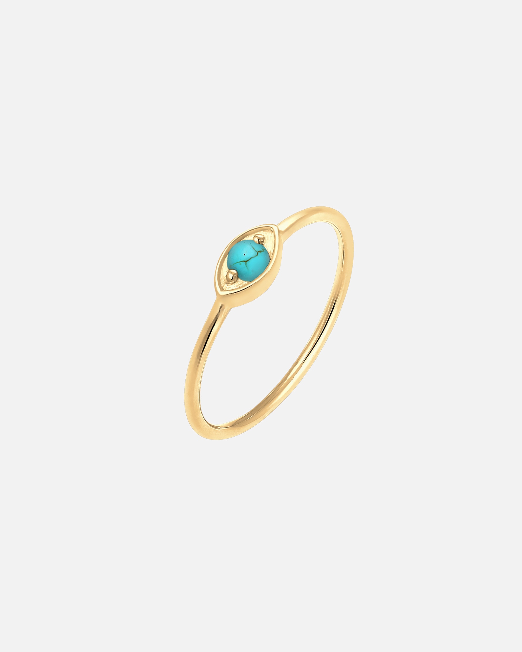Bague pour Femme Elli Evil Eye Talisman Symbole 925 Argent Plaqué Or 56