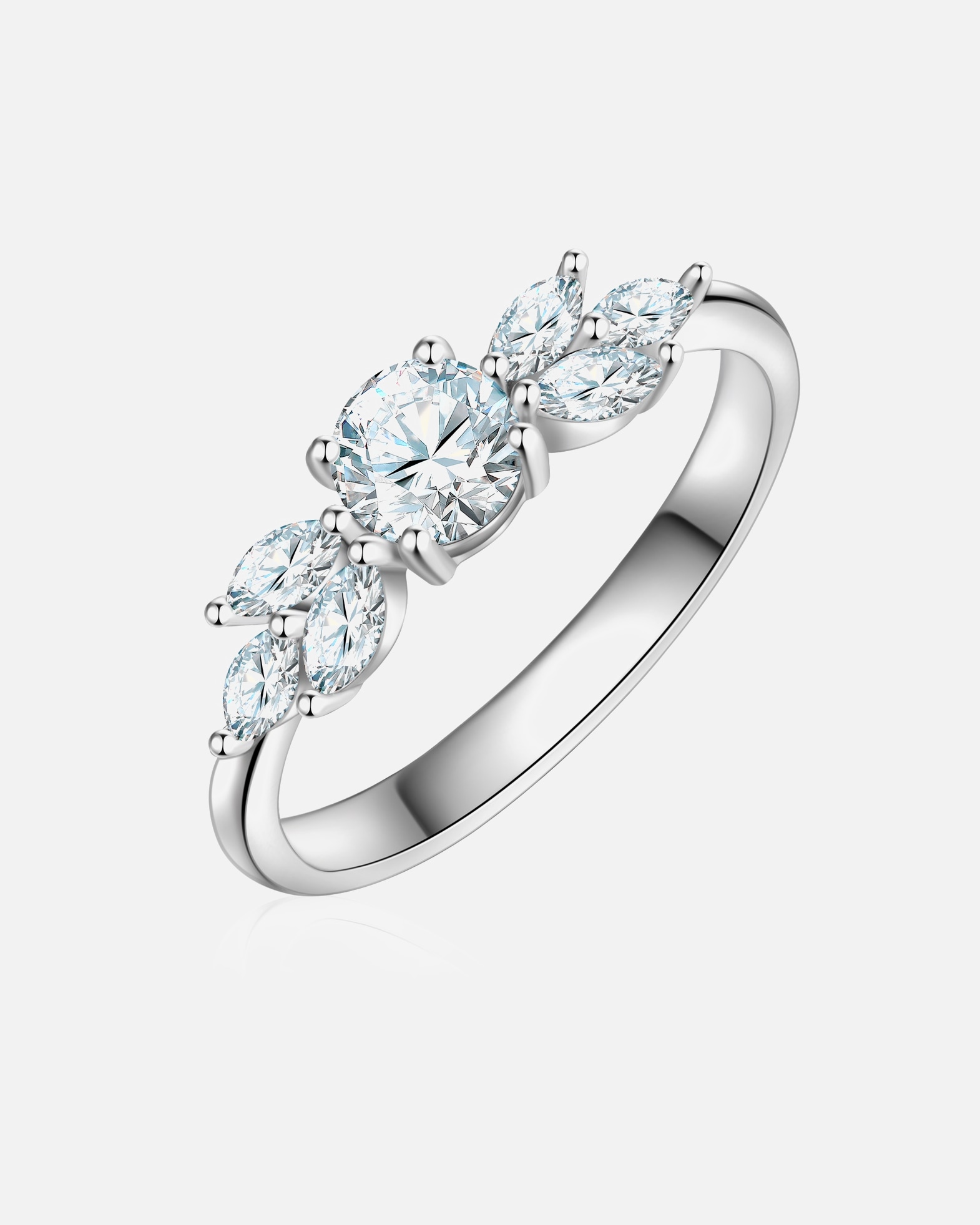 Bague pour Femme Trilani Bague en Argent Sterling en argent avec Zirconium 54