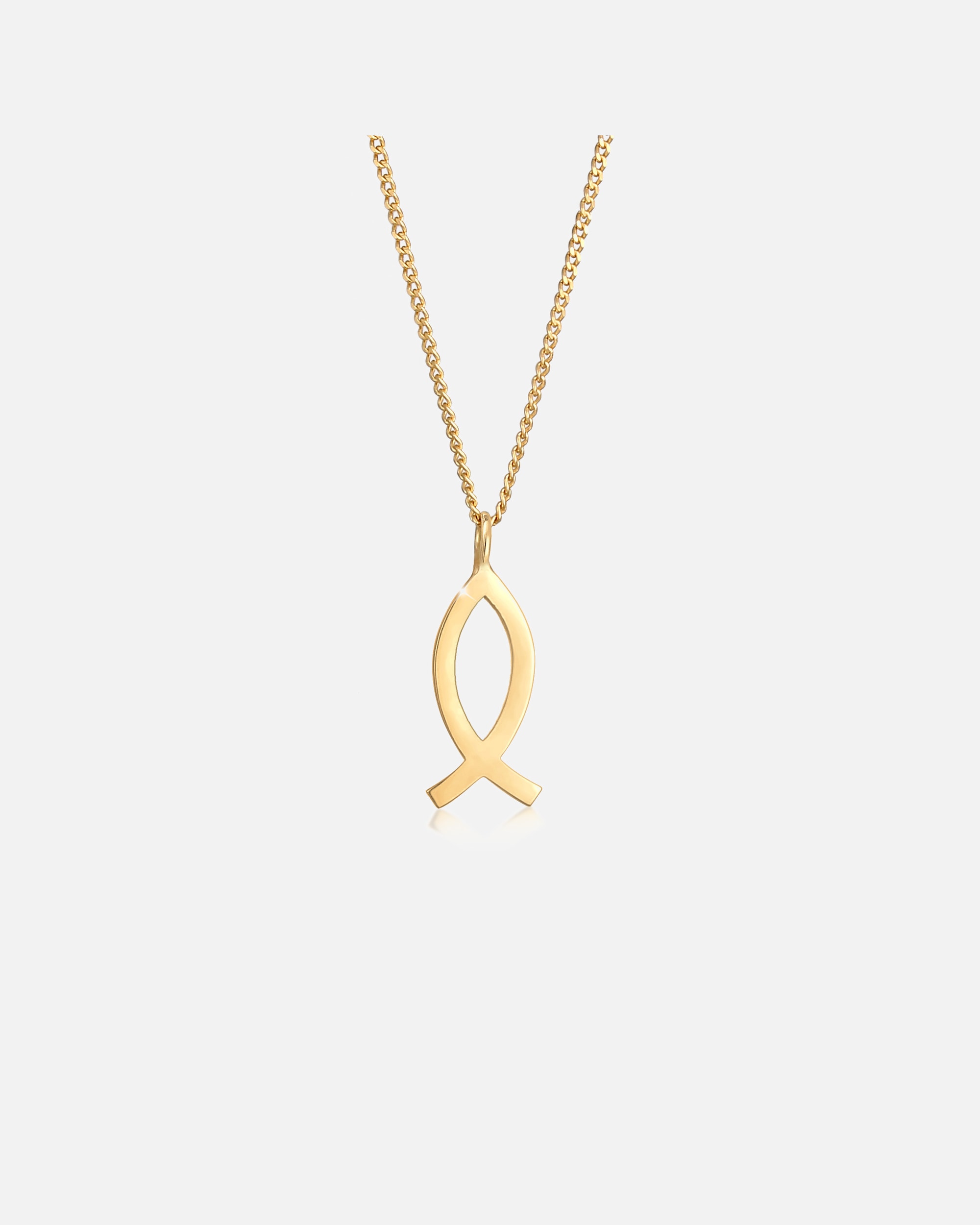 Collier pour Femme Elli Poisson Pendentif Réligion Connexion Collier Enfant - (925/1000) Argent goldfarben