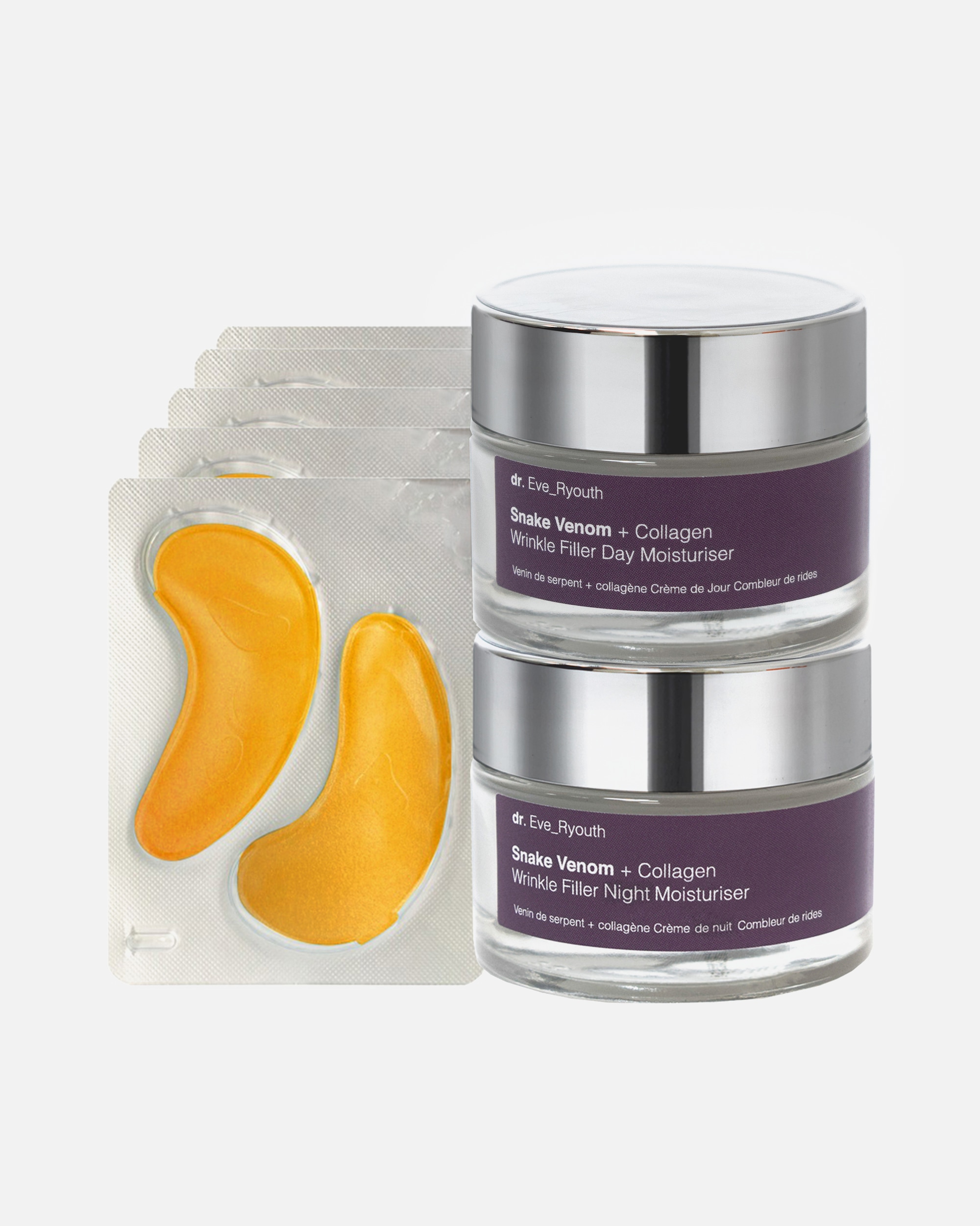 Coffret soin visage pour Femme Dr. Eve_Ryouth Trio de soins en or 24 carats 1 pièce