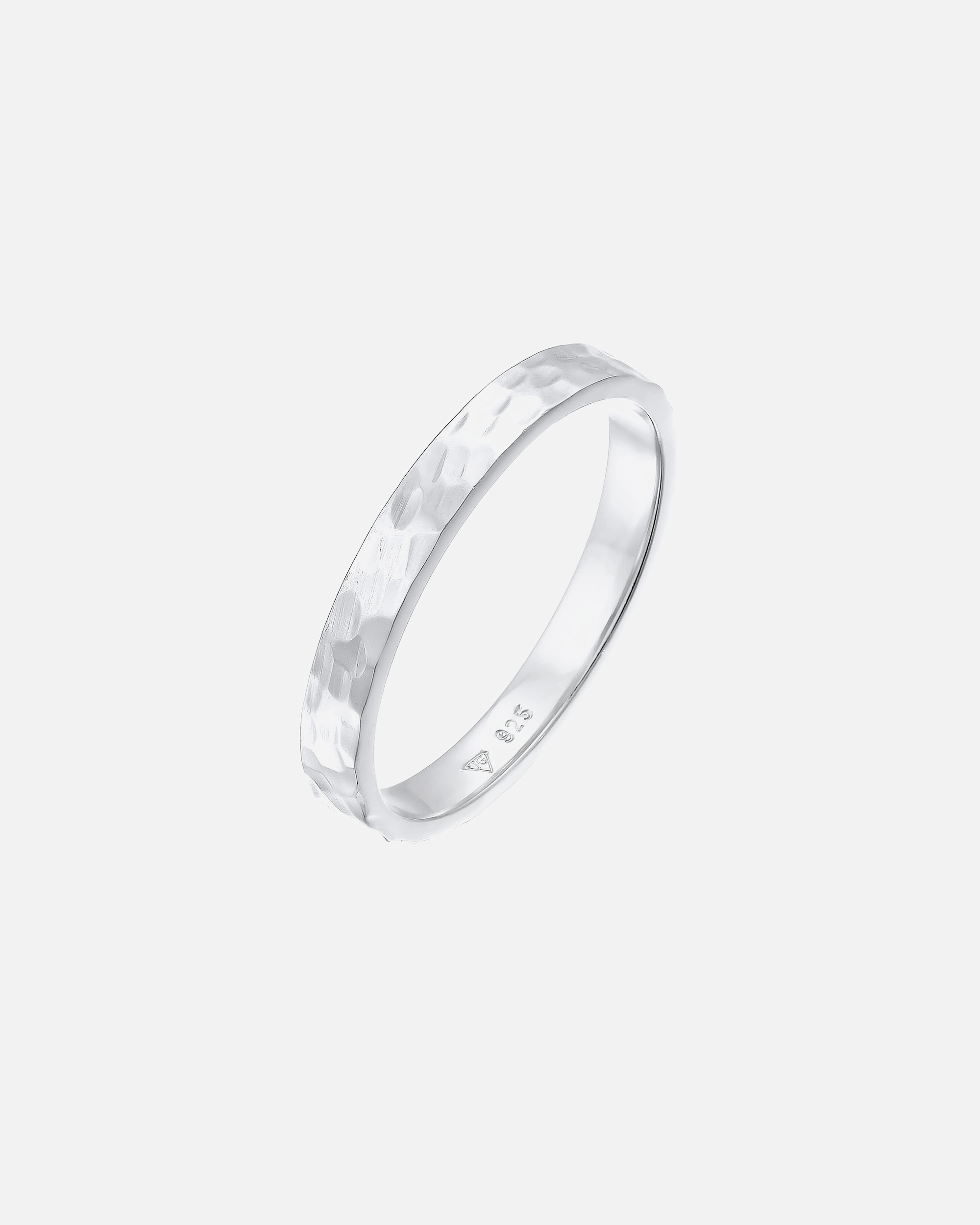 Bague pour Femme Elli Femmes Pinky Promise de Base Martelé en argent sterling 925 46