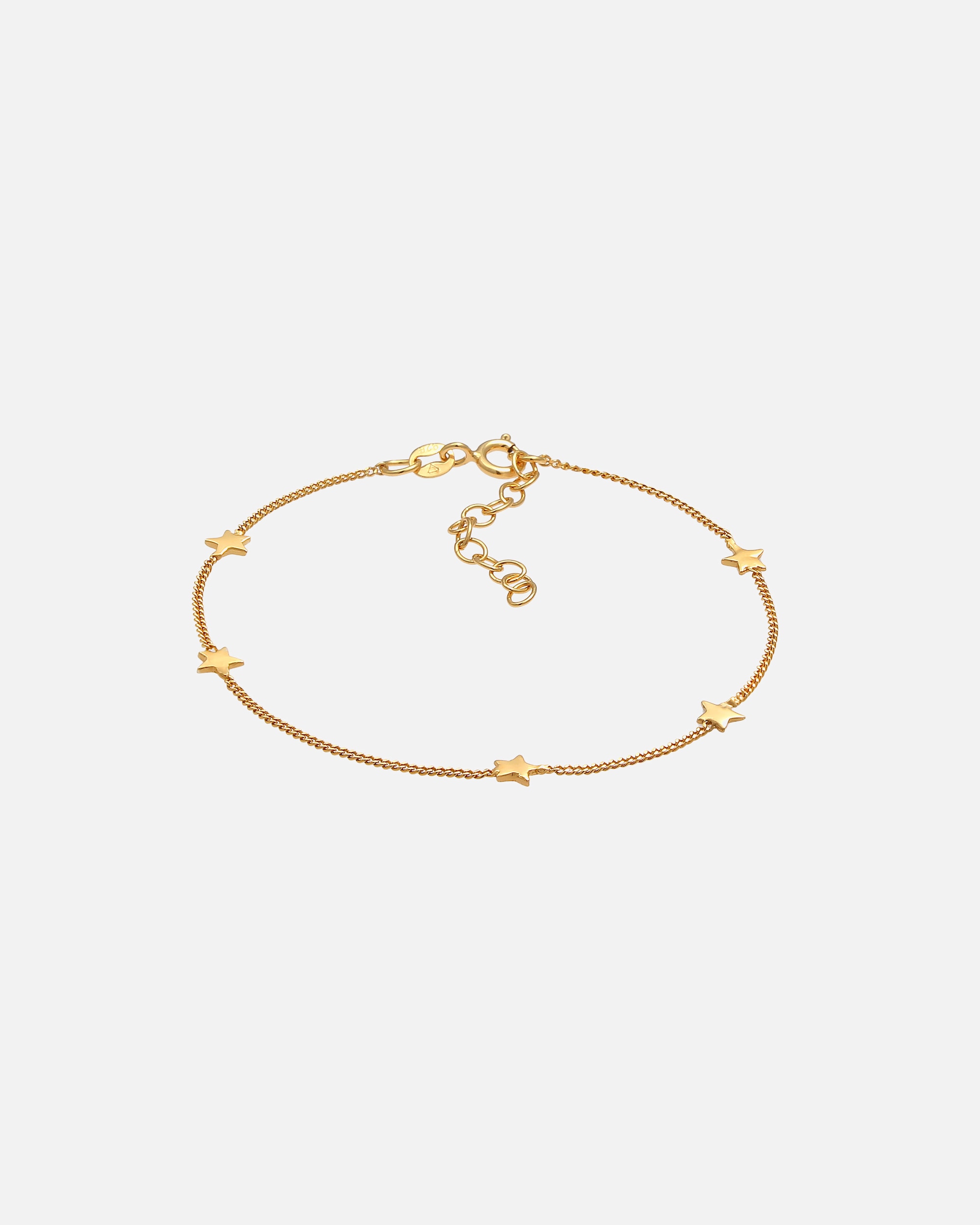 Bracelet pour Femme Elli étoile Astro tendance chaîne panzer Argent 925 goldfarben