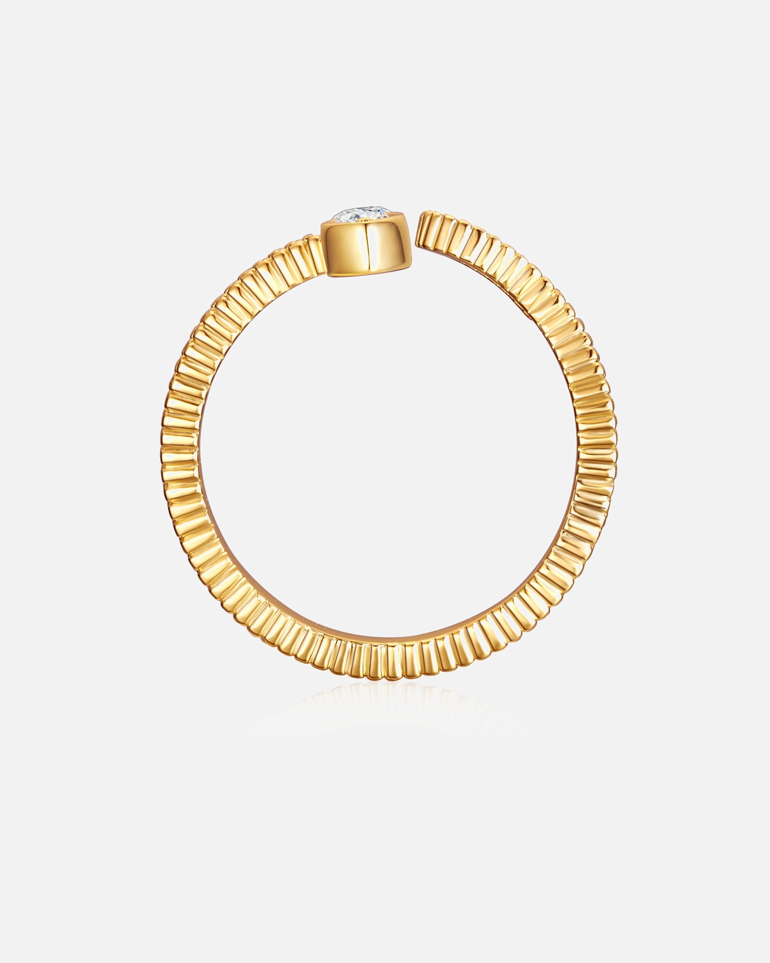 Bague pour Femme Lulu & Jane Bague Serpent en Métal en Or jaune 56