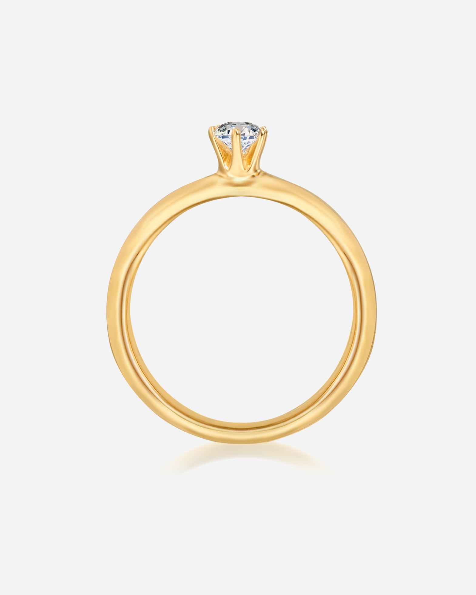 Bague pour Femme Trilani Bague en argent Argent sterling Oxyde de zirconium (CZ) en Or jaune 56