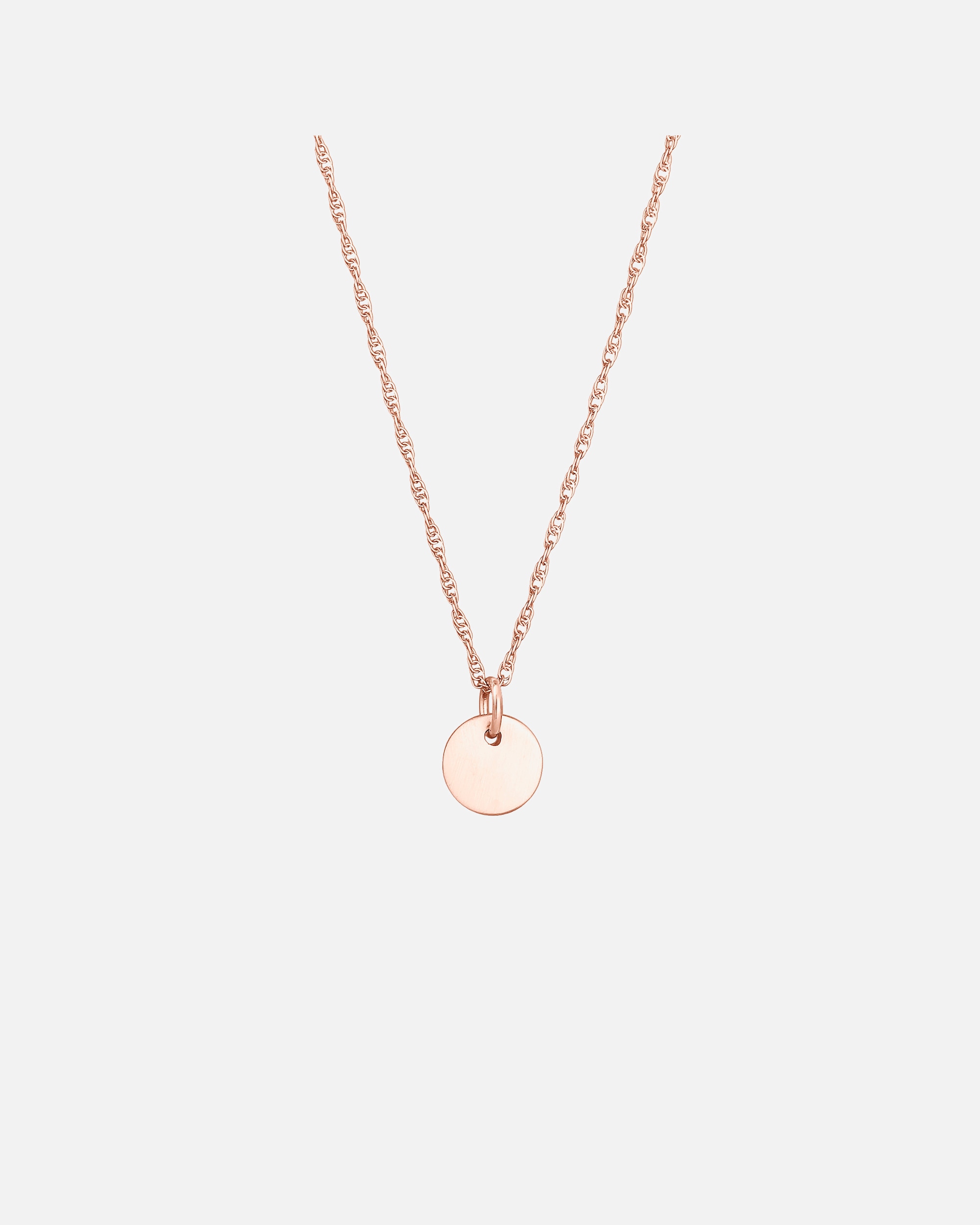 Collier pour Femme Elli Pendentif femme plaque ronde en argent 925 sterling rosefarben