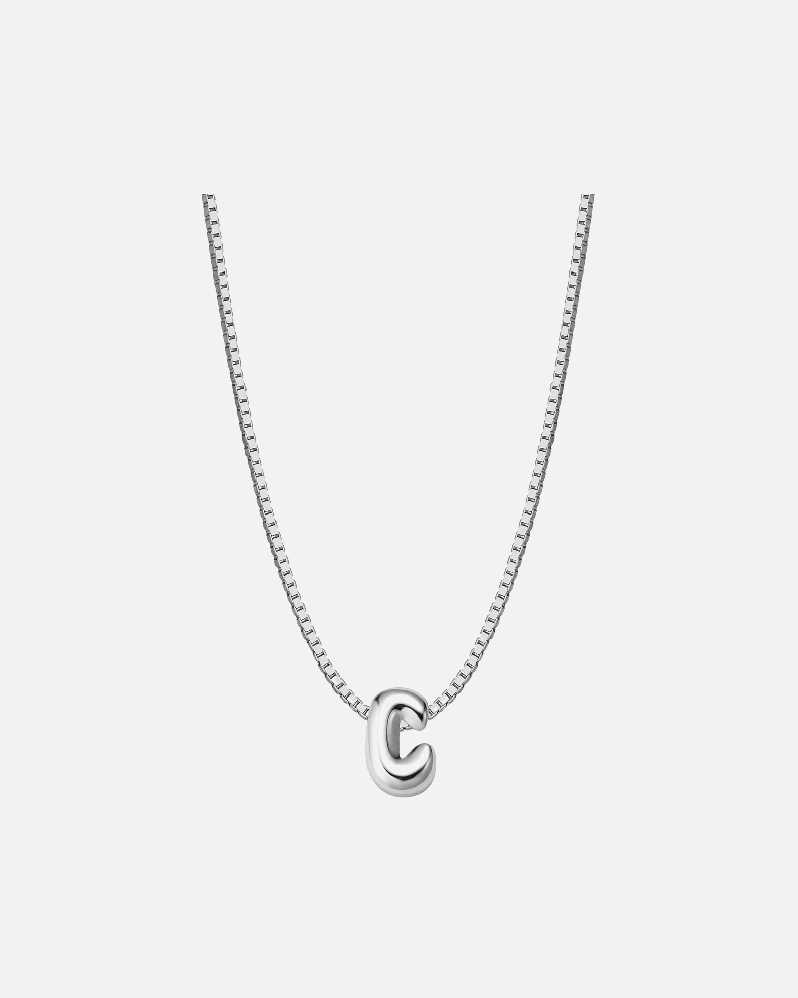 Collier pour Femme Glanzstücke München Collier Lettre C en Argent Sterling en argent 40,0 cm Basiskette + 5,0 cm Verlängerung