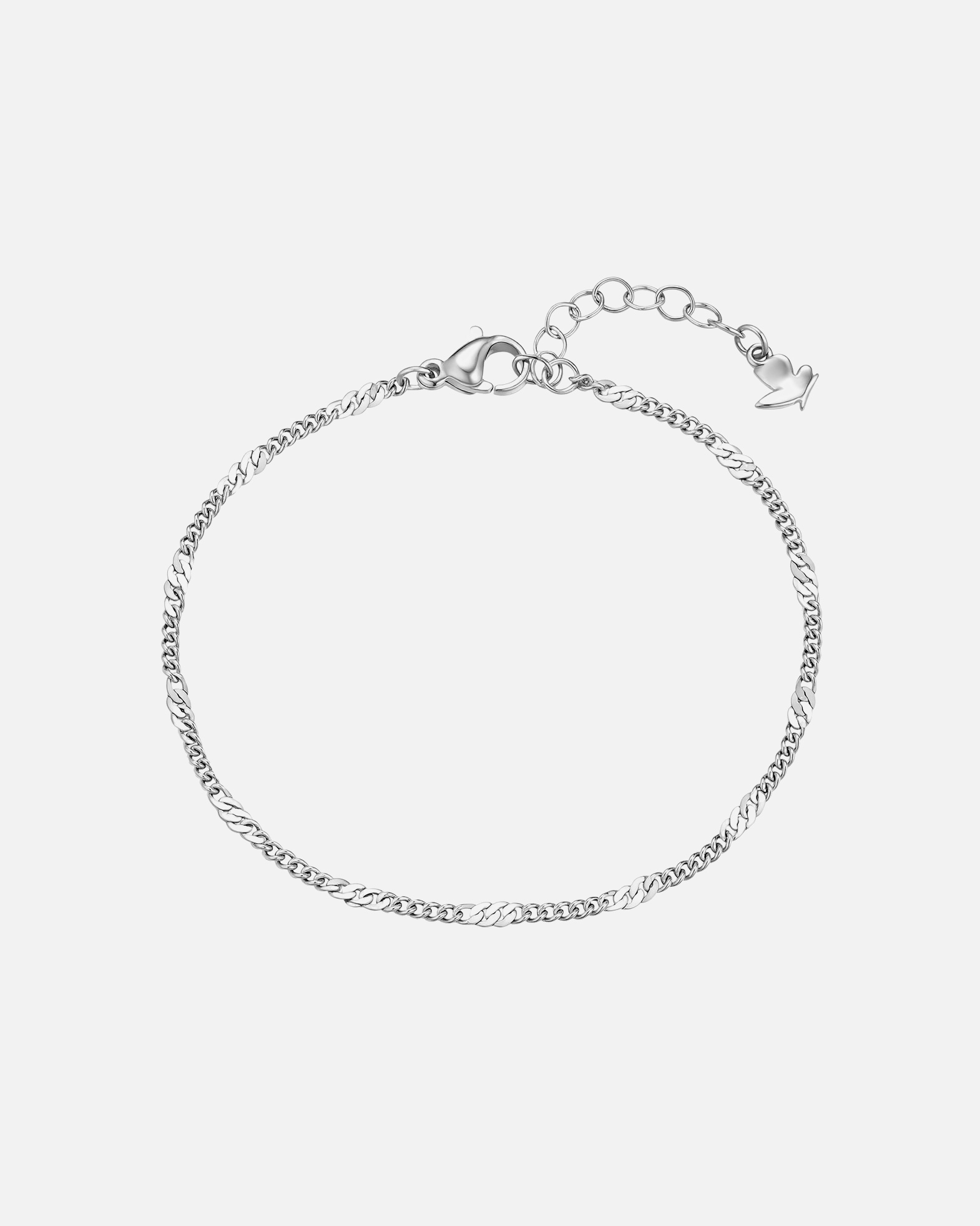 Bracelet pour Femme Glanzstücke München Bracelet en Acier Inoxydable en Argent Longueur de base 17,0 + rallonge 3,0 cm