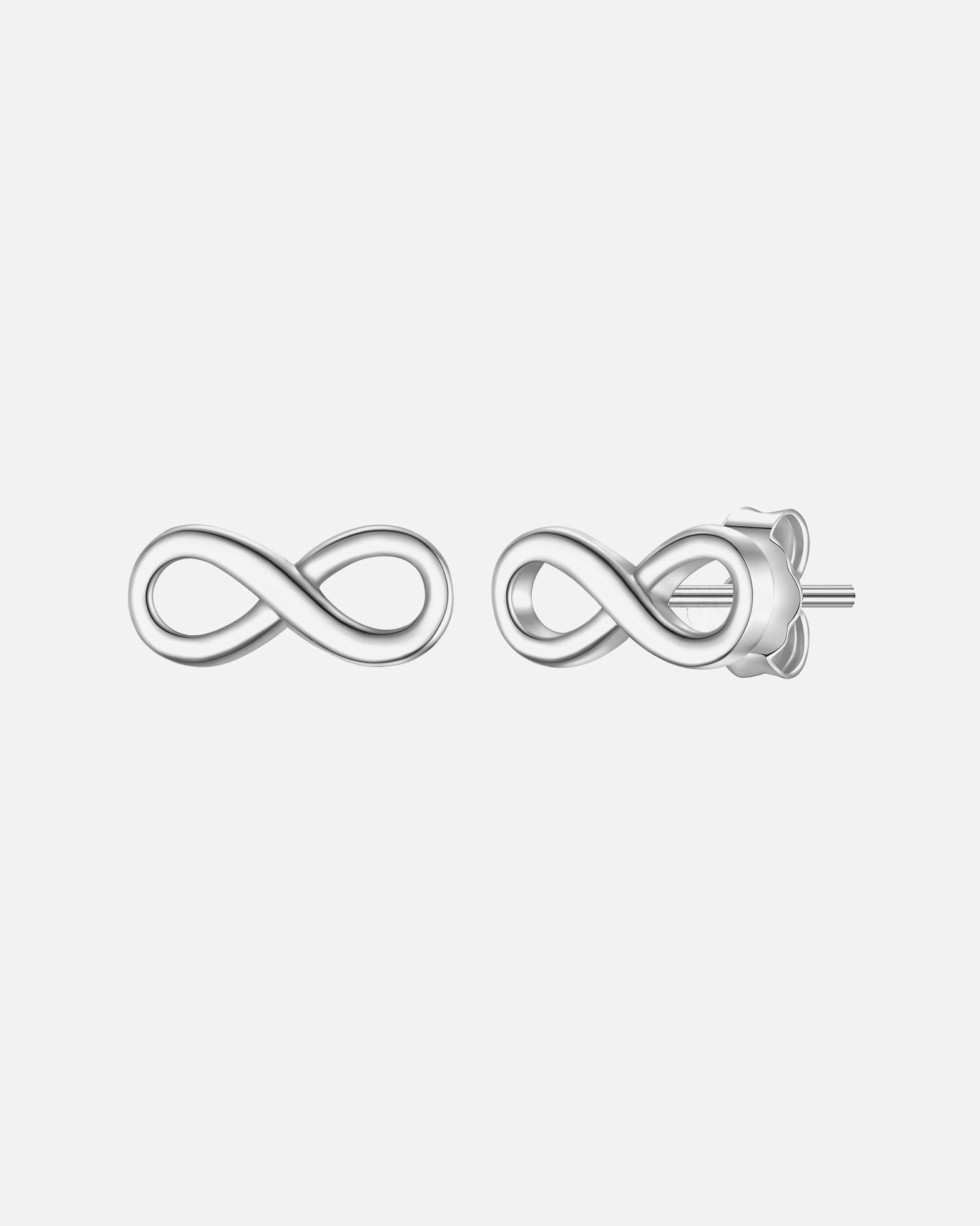 Boucles d'oreilles pour Femme Glanzstücke München Boucles d'oreilles Infinity en argent sterling en argent 3,6 mm