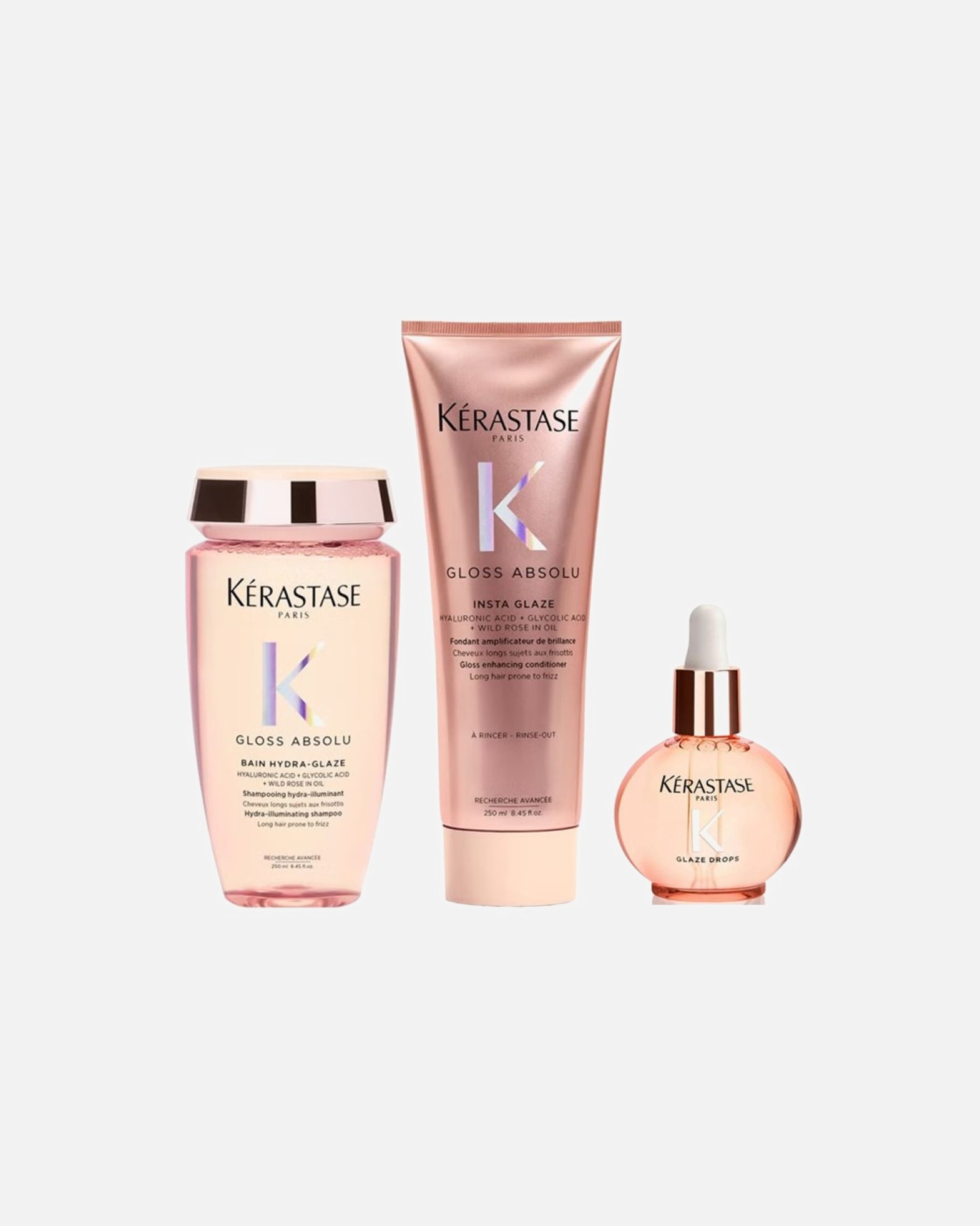 Coffret soin cheveux pour Femme Kérastase Gloss Absolu Coffret Drops (Bain / Fondant / Drops) 1 pièce