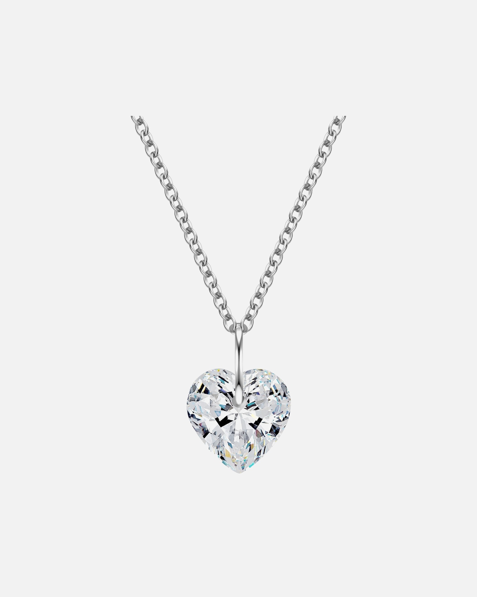 Collier pour Femme Rafaela Donata Chaîne Coeur en Argent sterling en Argent Chaîne de base 42,0 + rallonge de 5,0 cm