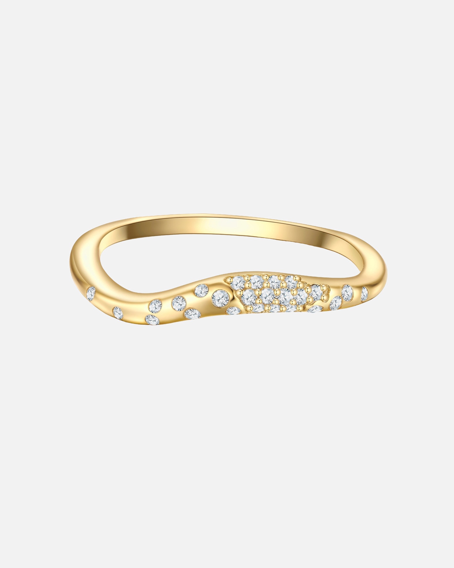 Bague pour Femme Glanzstücke München Bague en Argent sterling en Or jaune 58
