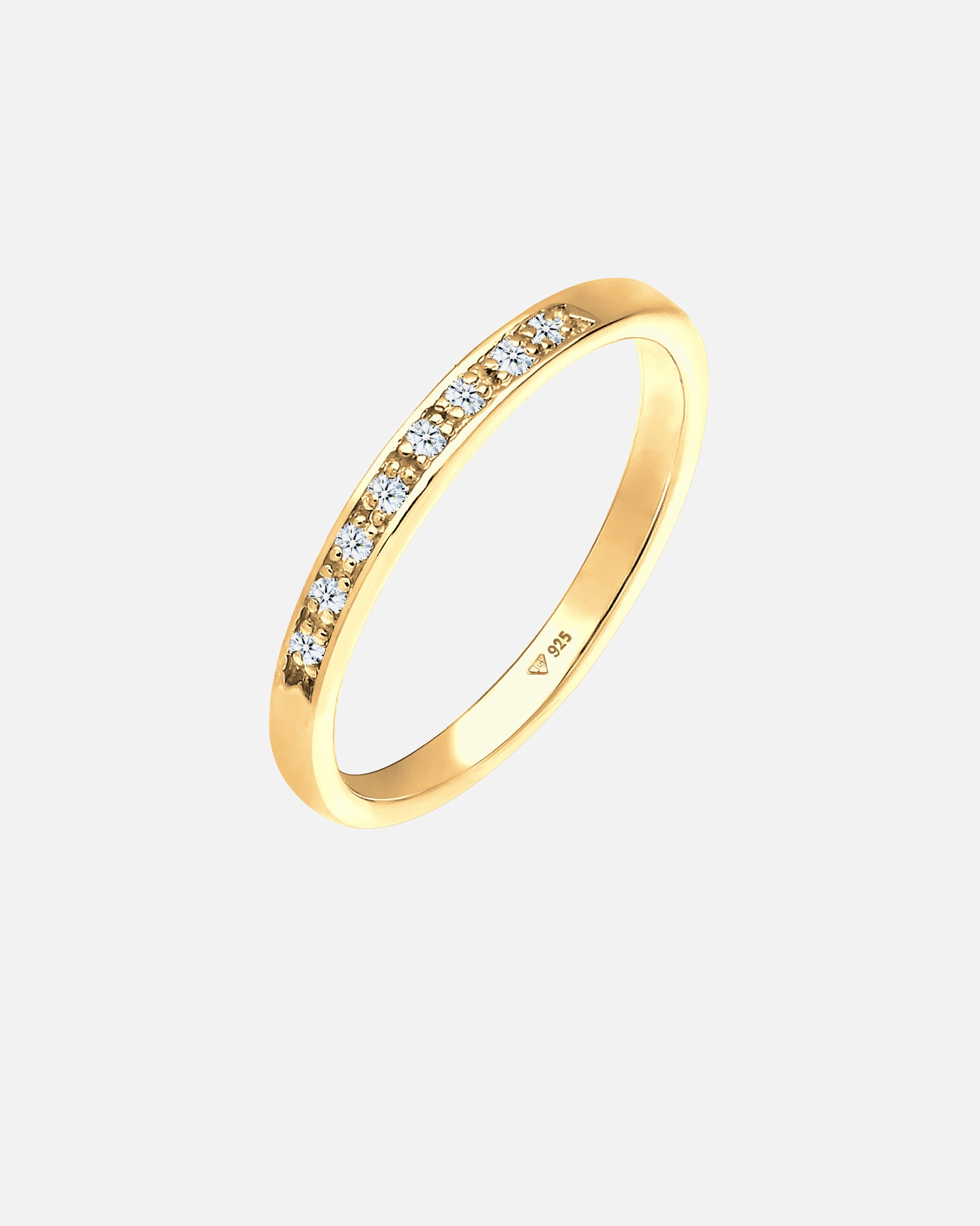 Bague pour Femme Elli DIAMONDS Bague étincelante diamant (0.04 ct) 925 Argent 54