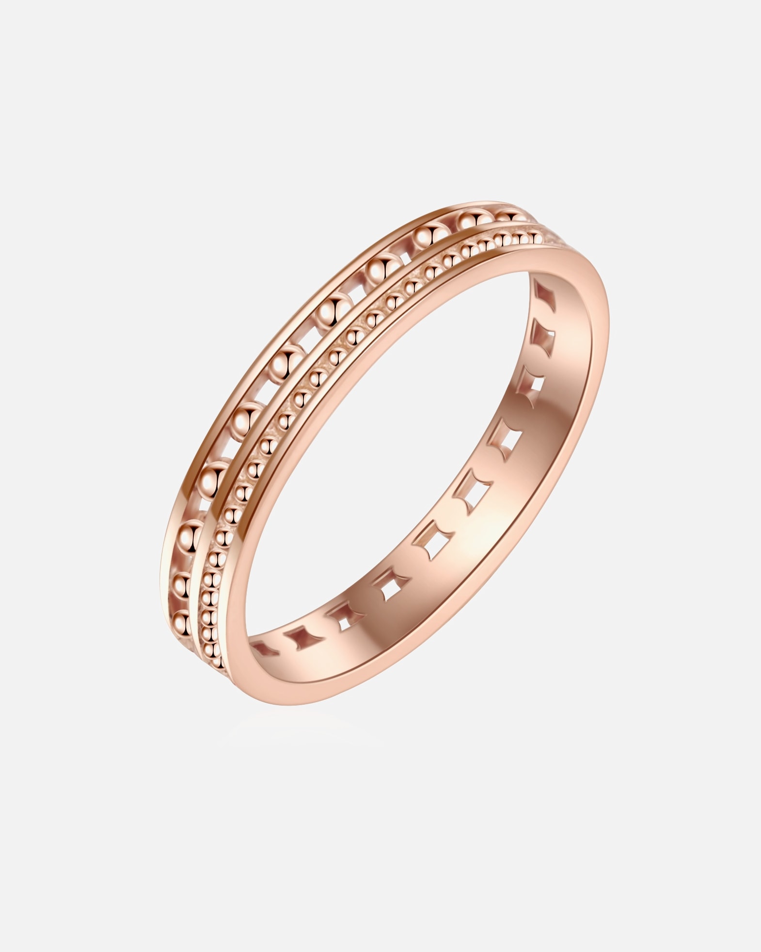 Bague pour Femme Lulu & Jane Bague en Laiton en Or rose 56