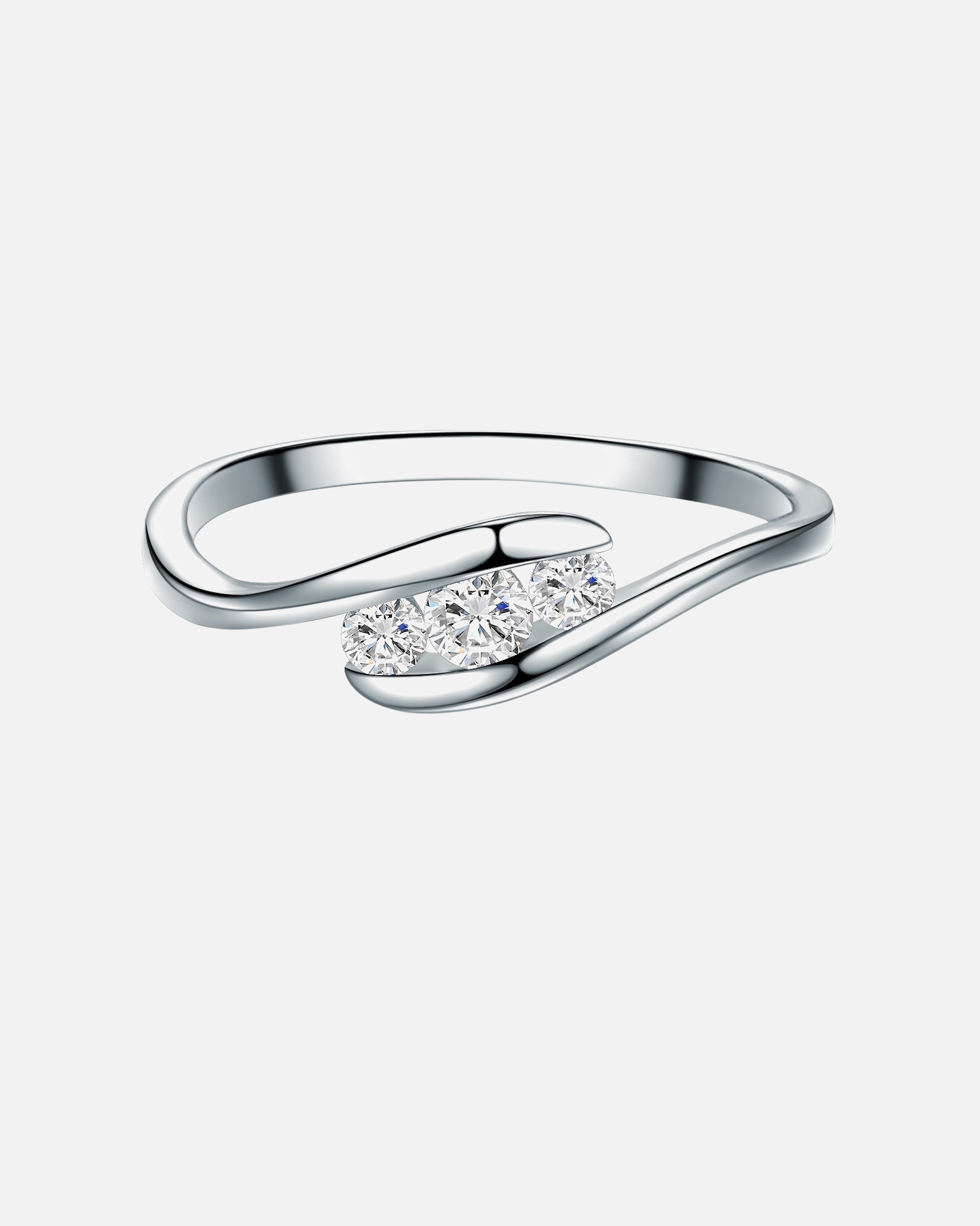 Bague pour Femme Trilani Bague en argent Argent sterling Topaze en Argent 56