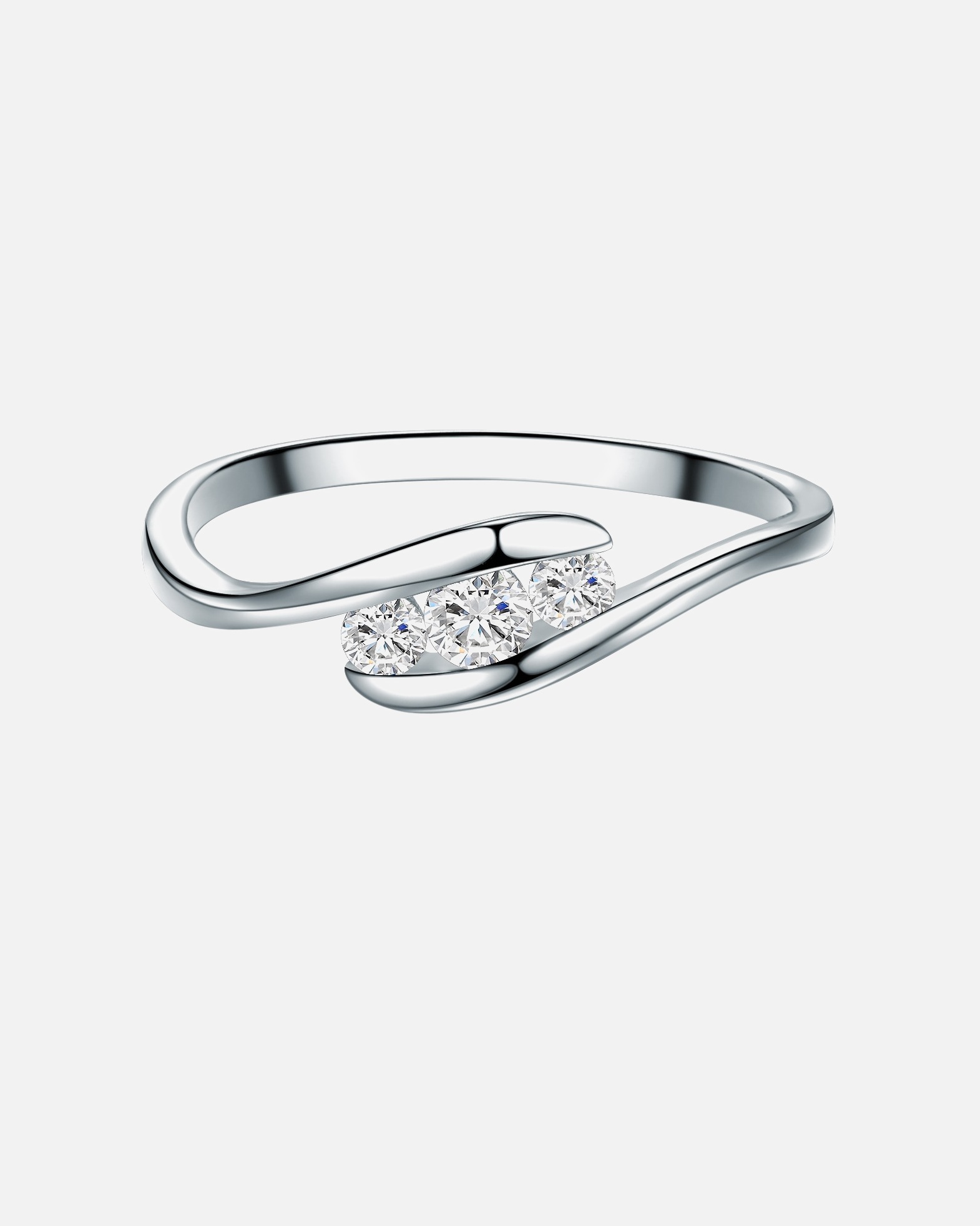 Bague pour Femme Trilani Bague en argent Argent sterling Topaze en Argent 58