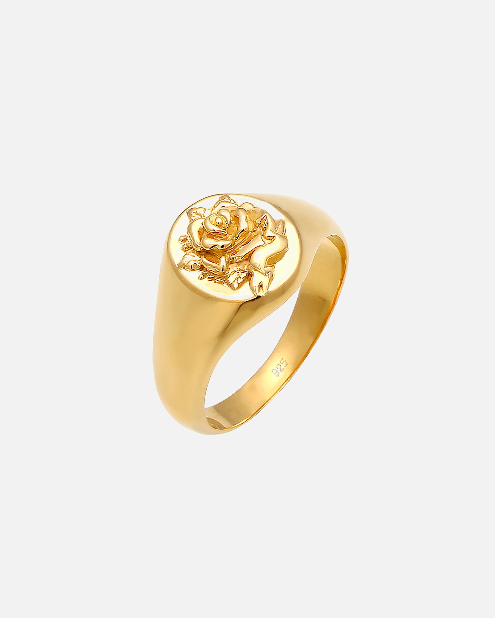Bague pour Femme Elli Bague sceau Cool Rose 80s Look Blogueur 925 Argent 52