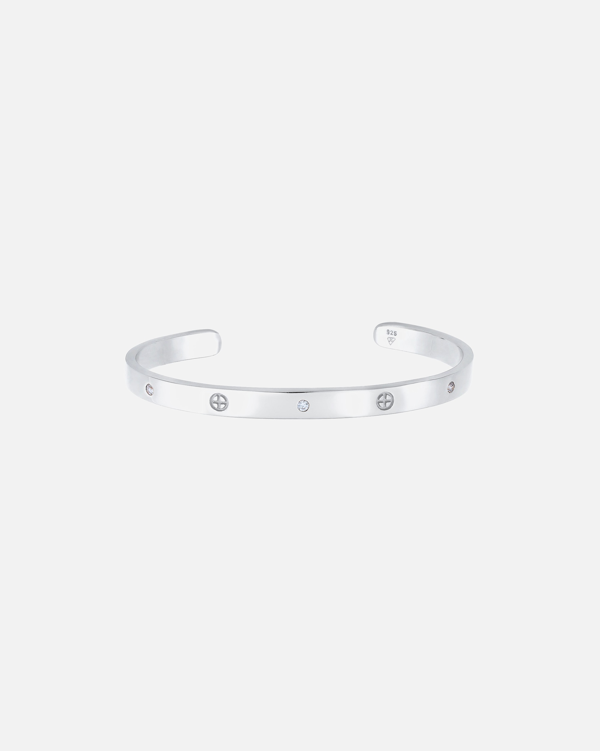 Bracelet pour Femme Elli PREMIUM Femmes anneau de bras géo croix minimaliste avec cristaux de zirconium en argent sterling 925 silberfarben