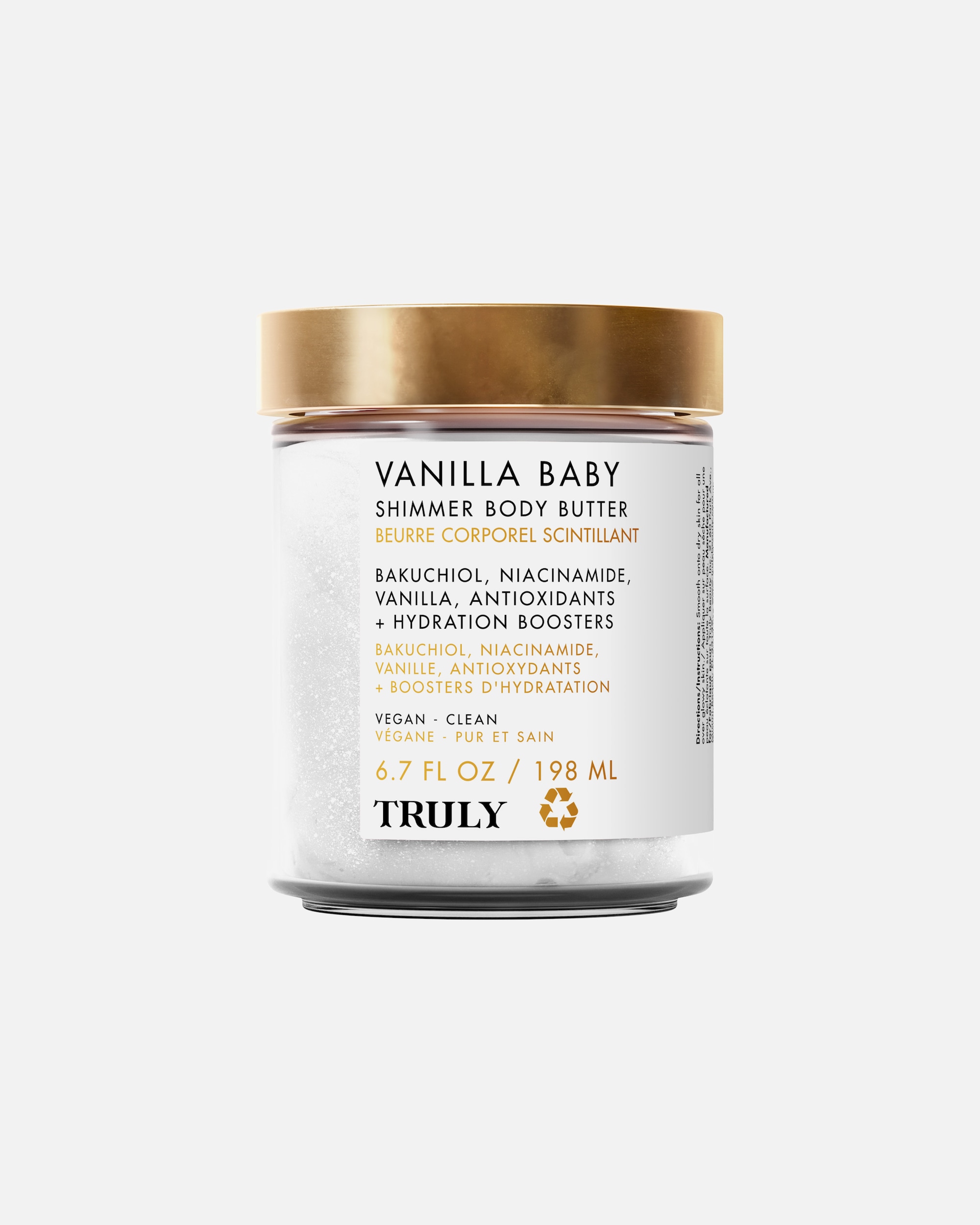 Crème pour le corps pour Unisexe Crème corporelle scintillante pour bébé à la vanille 198 ml