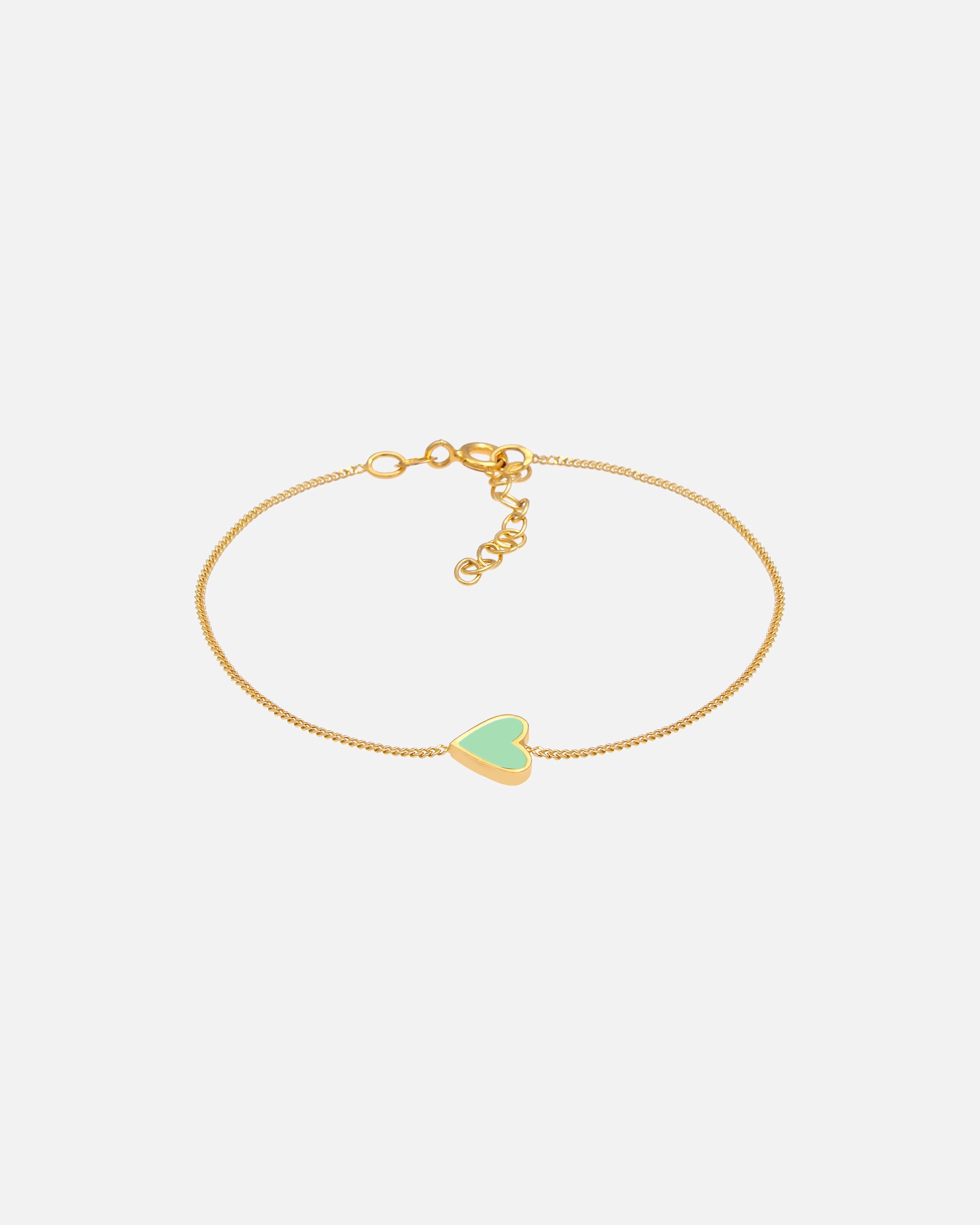 Bracelet pour Femme Elli cœur amour love turquoise Argent 925 Plaqué Or 16