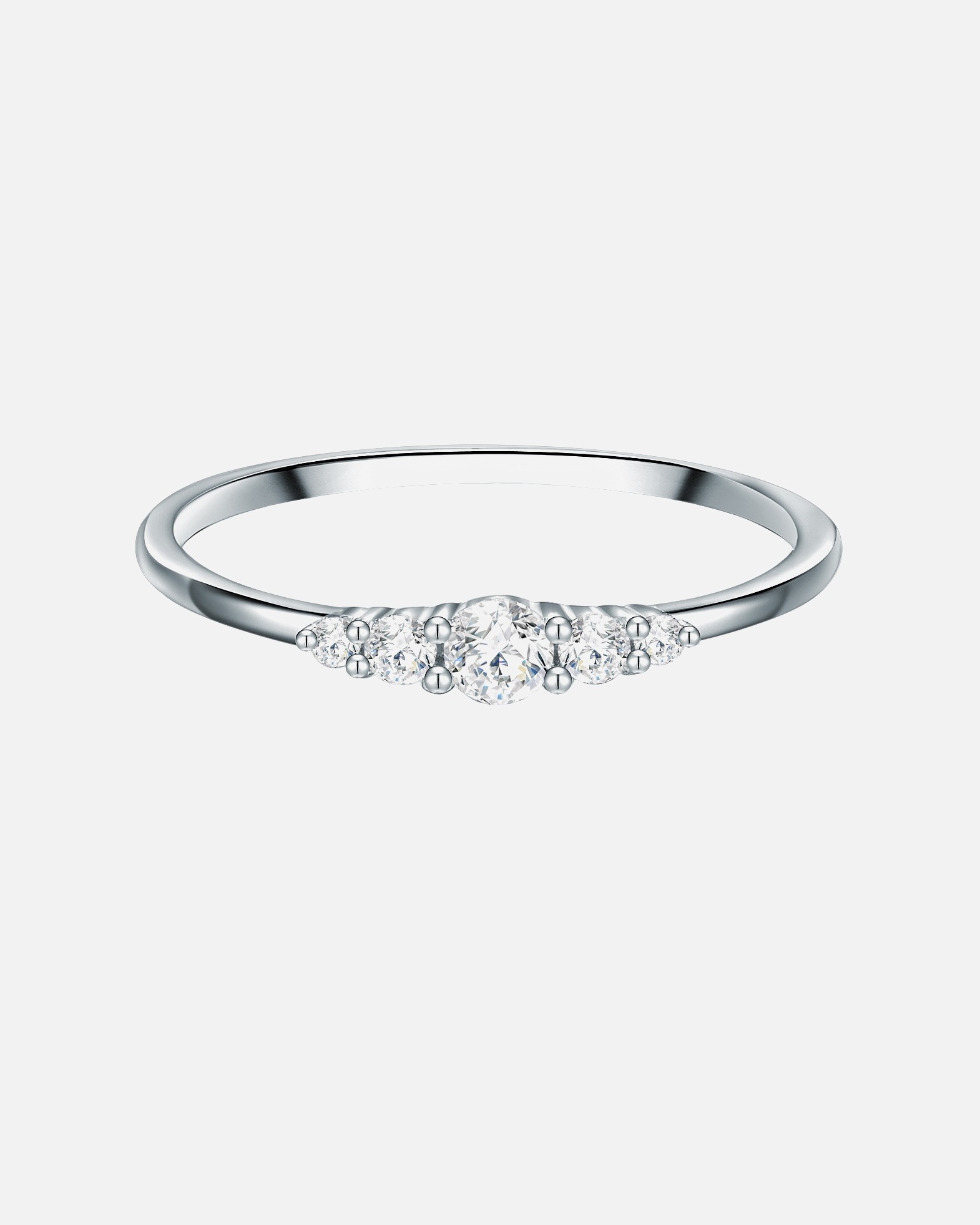 Bague pour Femme Trilani Bague en argent Argent sterling Oxyde de zirconium (CZ) en Argent 54