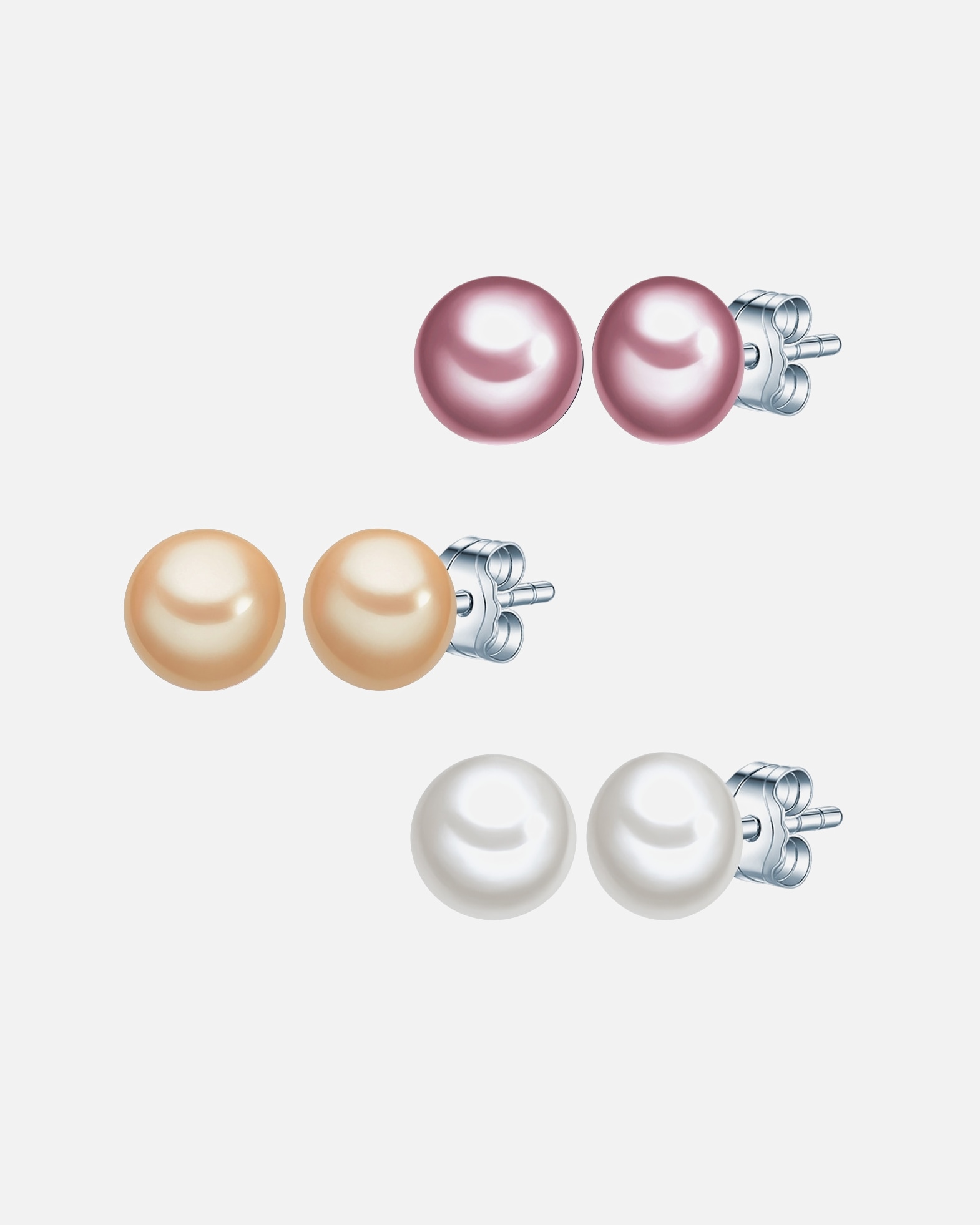 Boucles d'oreilles pour Femme Valero Pearls Sets de bijoux jaune, Rose, blanche