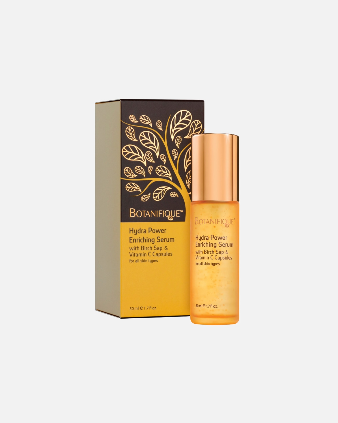 Sérum hydratant pour Unisexe Botanifique Default Brand Line BOTANIFIQUE - Sérum visage Hydra Power - Sève de bouleau & capsules de vitamine C - Hydratation et éclat - Tous types de peau - 50 ml BOTANIFIQUE - Sérum visage Hydra Power - Sève de bouleau & capsules de vitamine C - Hydratation et éclat - Tous types de peau - 50 ml