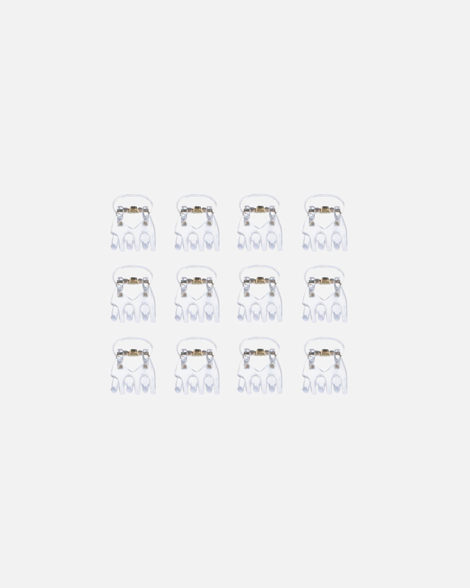 Pince à cheveux pour Unisexe SOHO SOHO Lucca Mini Pinces à Cheveux Transparentes (Lot de 12) SOHO Lucca Mini Pinces à Cheveux Transparentes (Lot de 12)