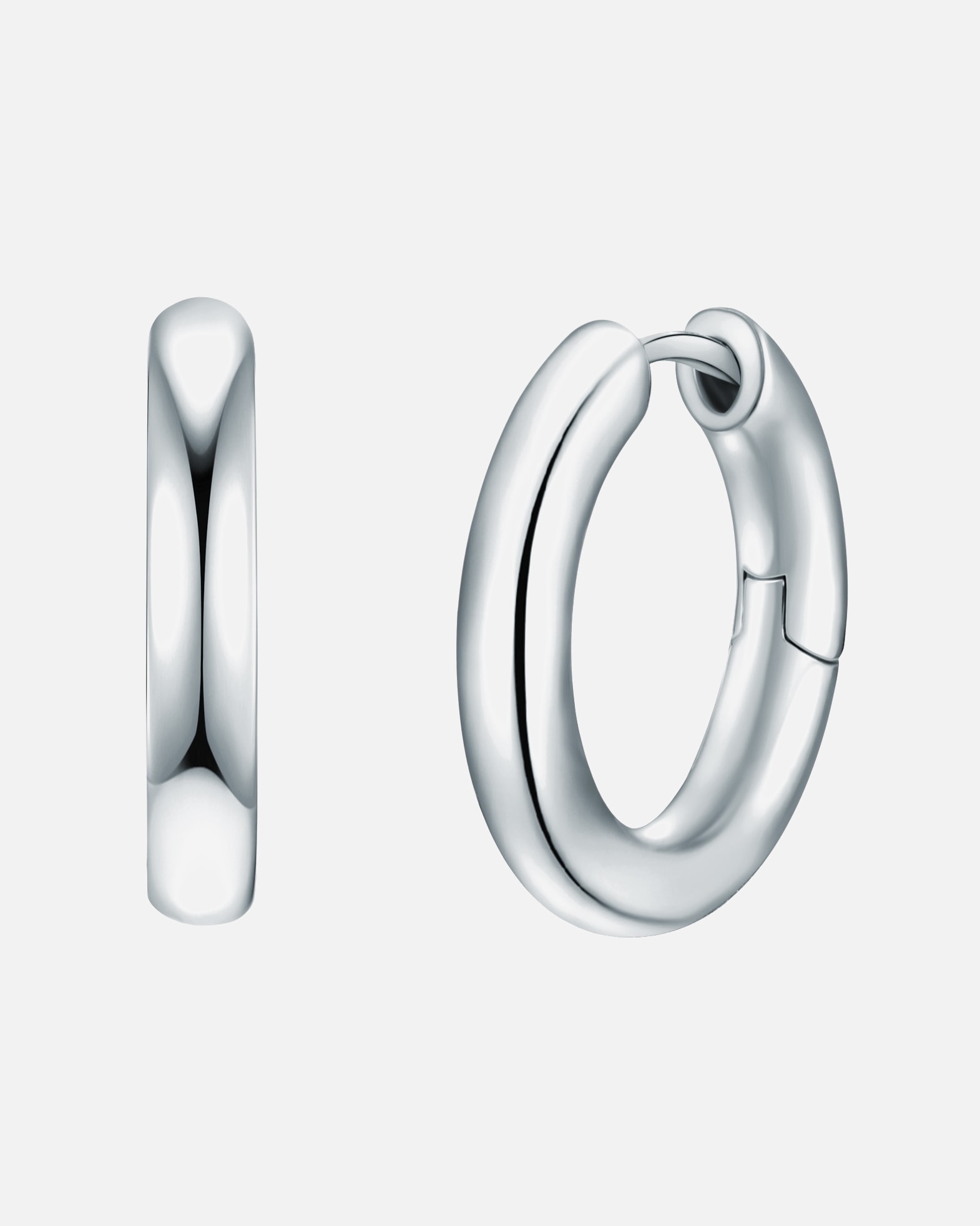 Créoles pour Femme Yokoamii Créoles tendance Métal en Argent 17,4 mm