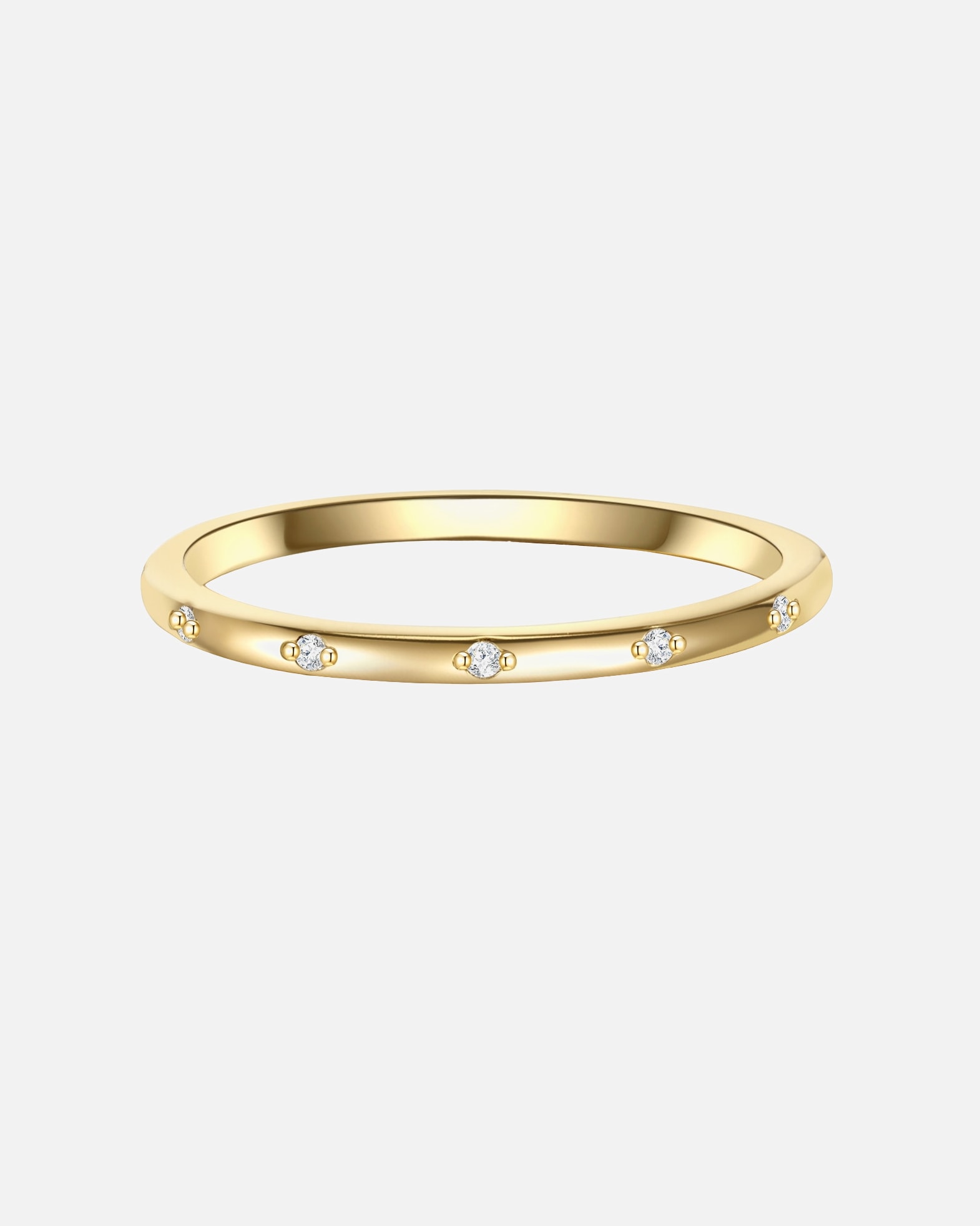 Bague pour Femme Glanzstücke München Bague en argent Argent sterling Oxyde de zirconium (CZ) en Or jaune 54