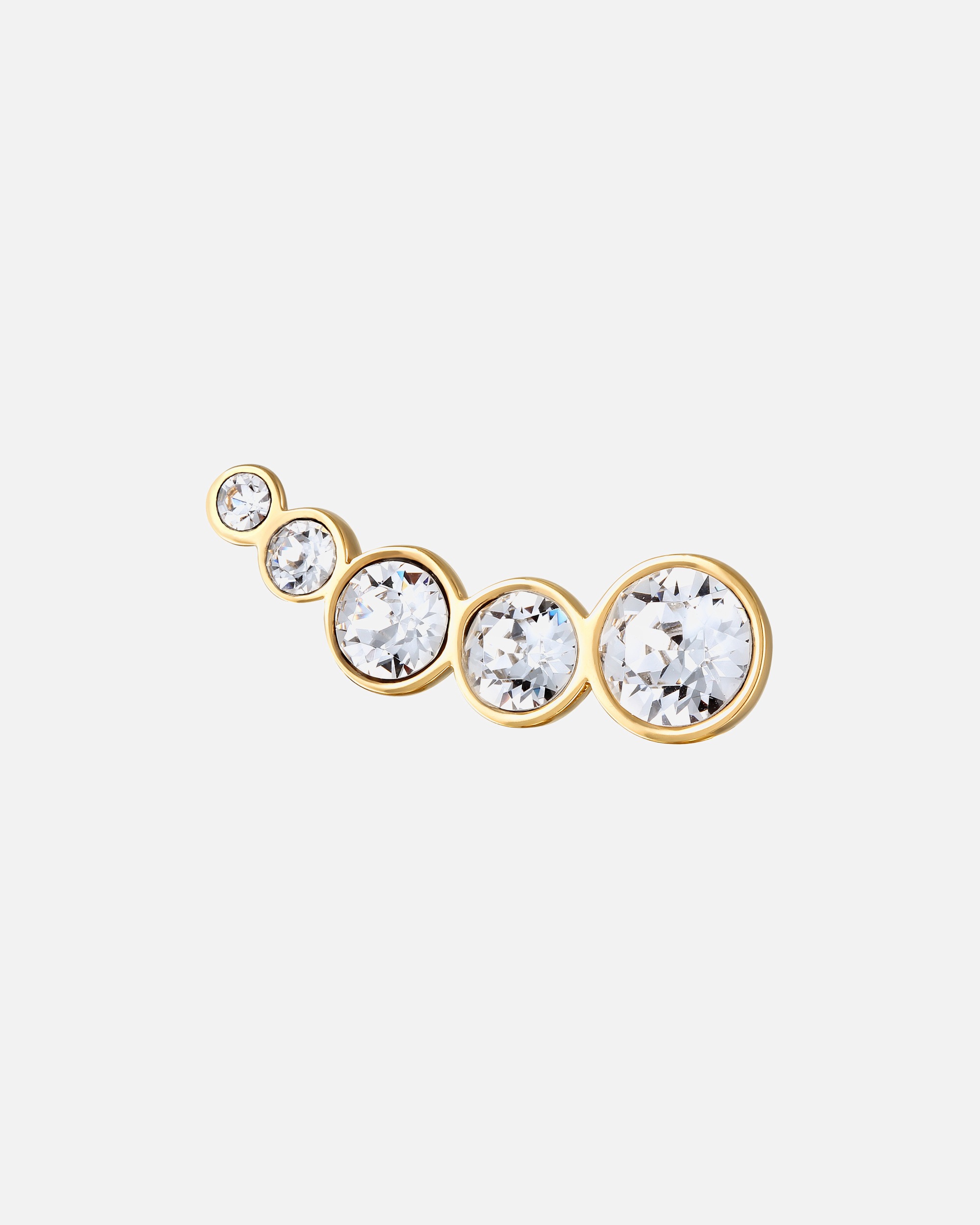 Boucles d'oreilles pour Femme Elli Accessoires Cristaux Verre Blanc 925 Sterling Silver goldfarben